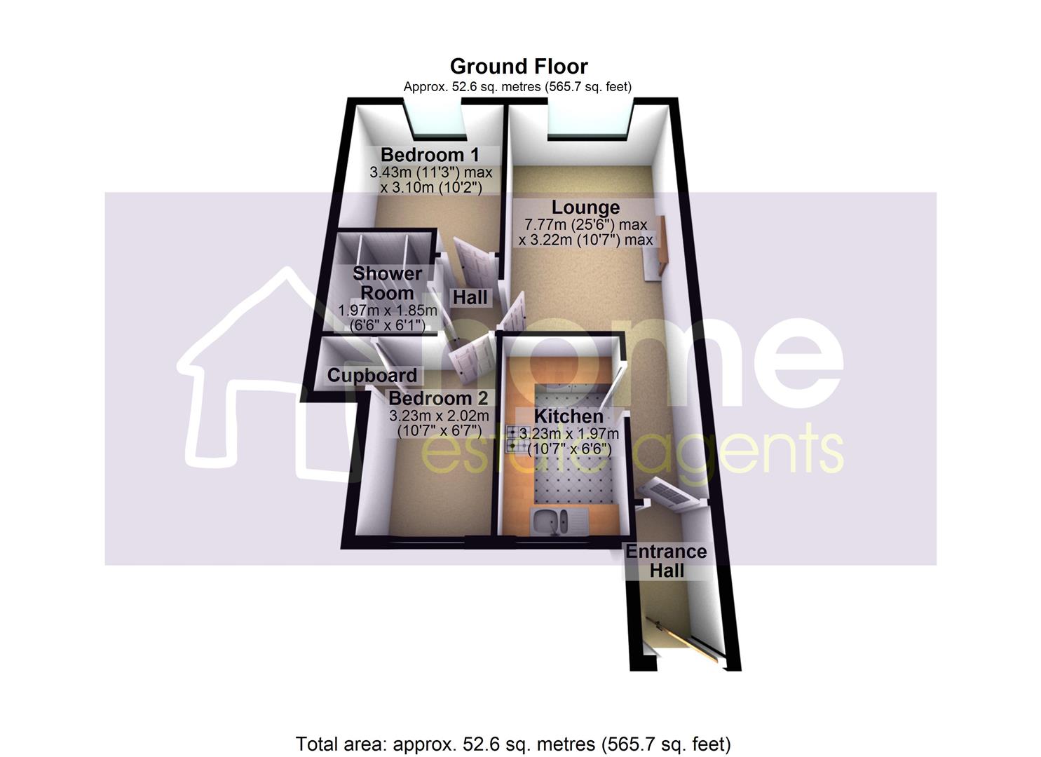 Flat 9, Arrowscroft Court, Highfield Gardens, Hyde floorplan
