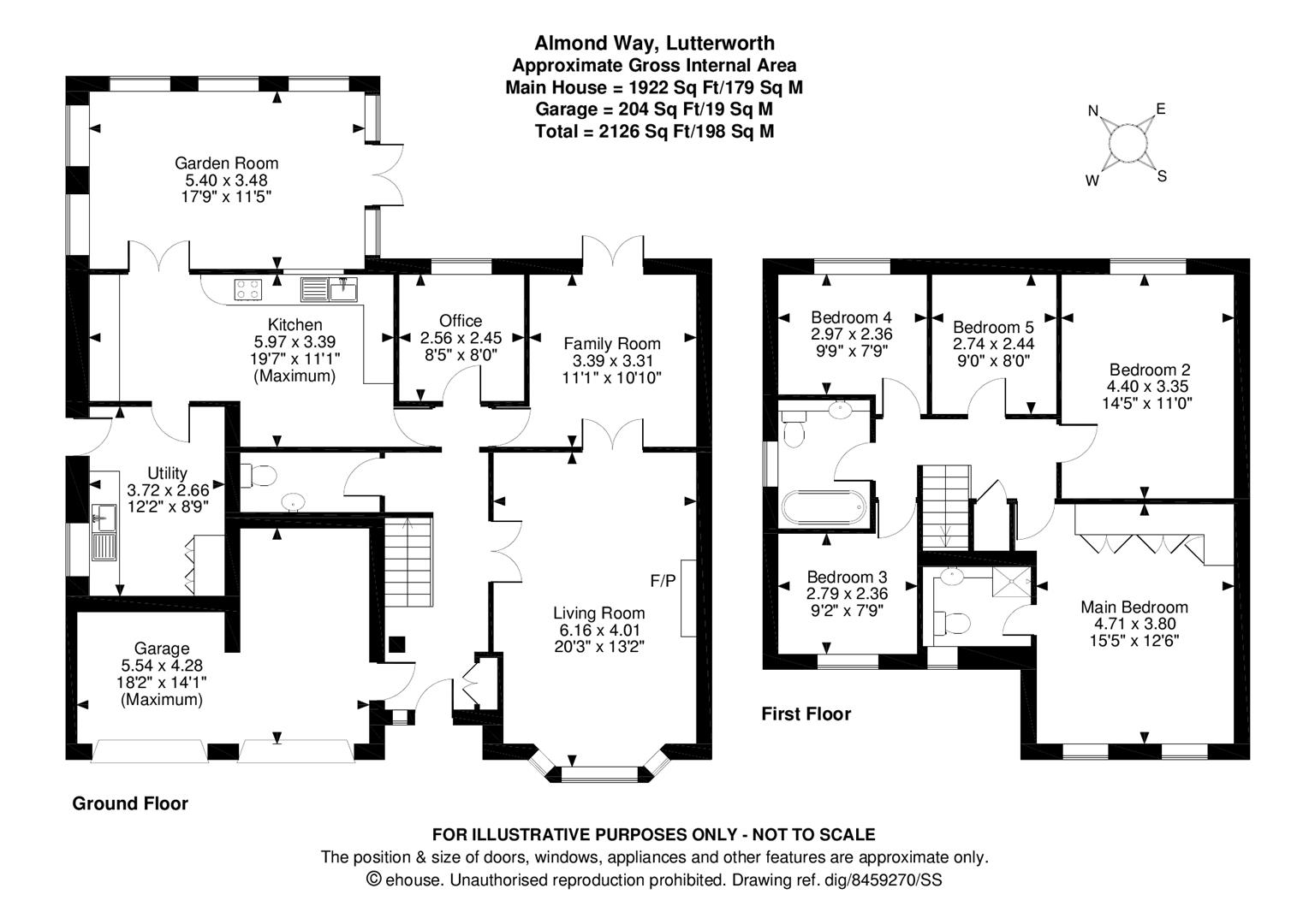 Almond Way, Lutterworth, Leicestershire LE17, 5 bedroom property for