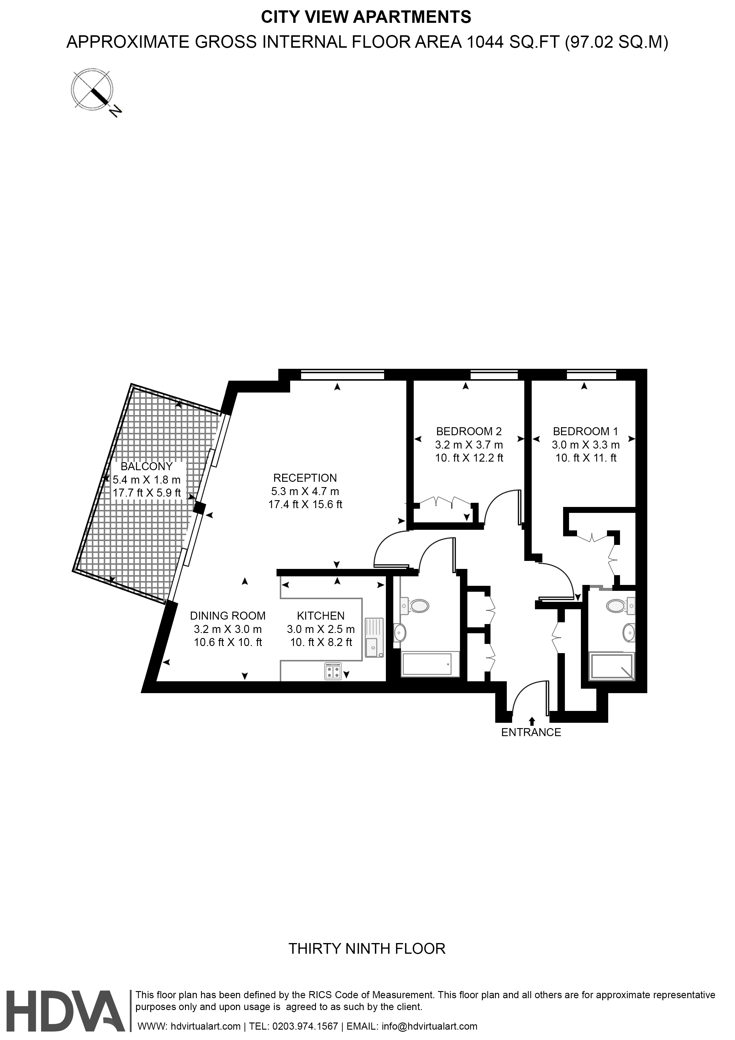 Flat 39, City View Apartments, Devan Grove, London floorplan