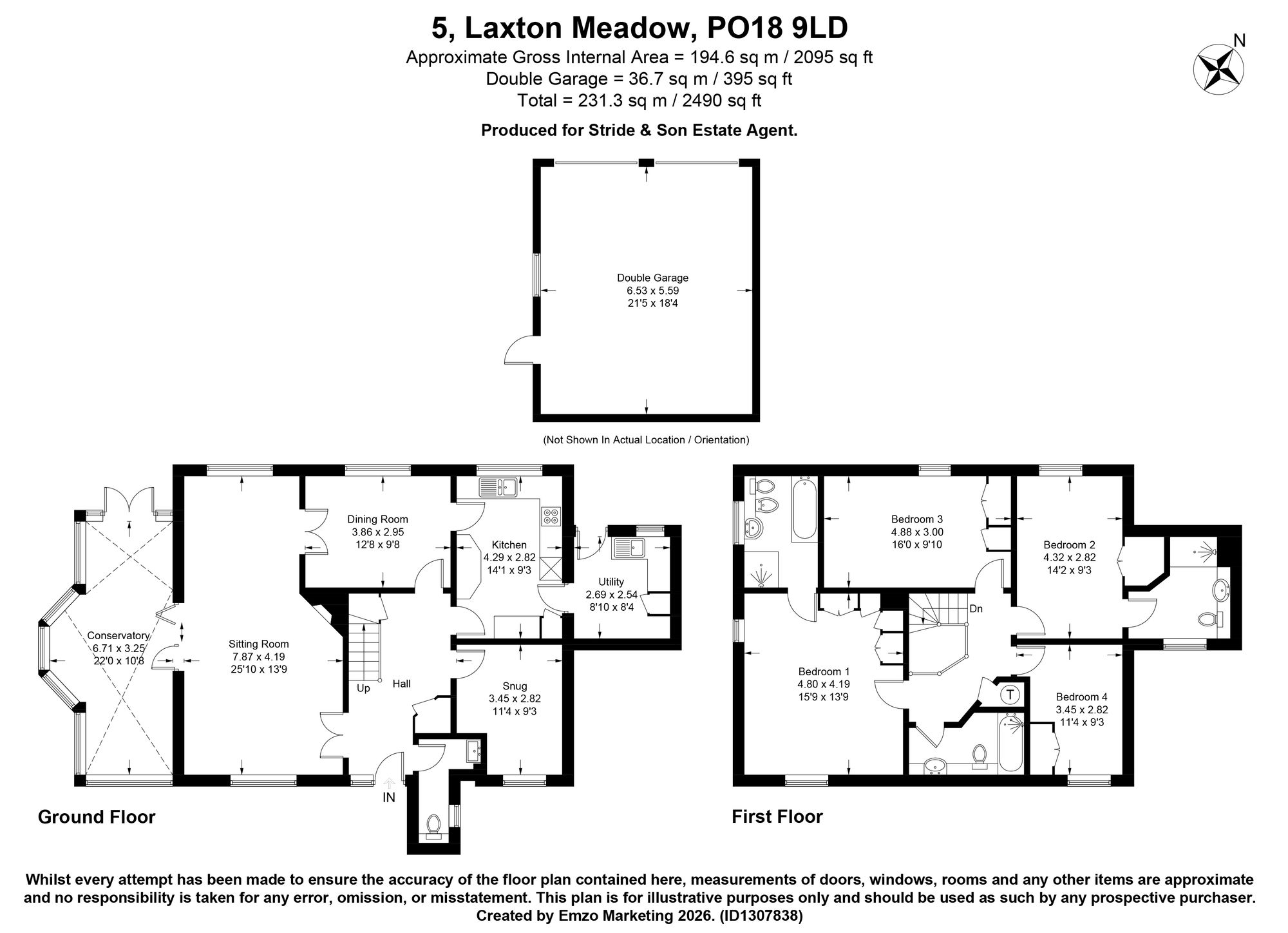 5 Laxton Meadow, Chichester floorplan