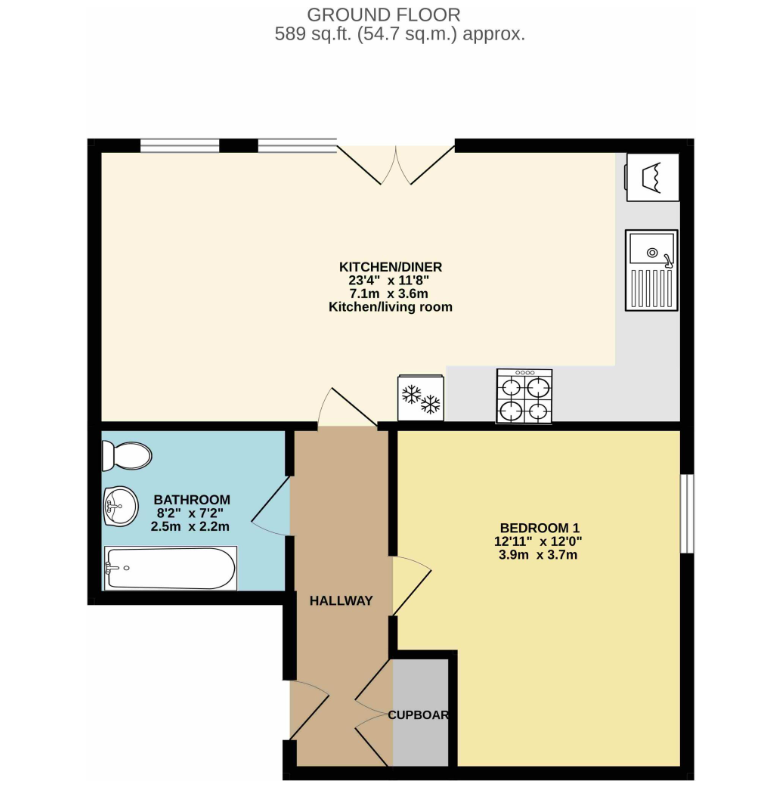 5, Church View , Spencer Road, Eastbourne floorplan