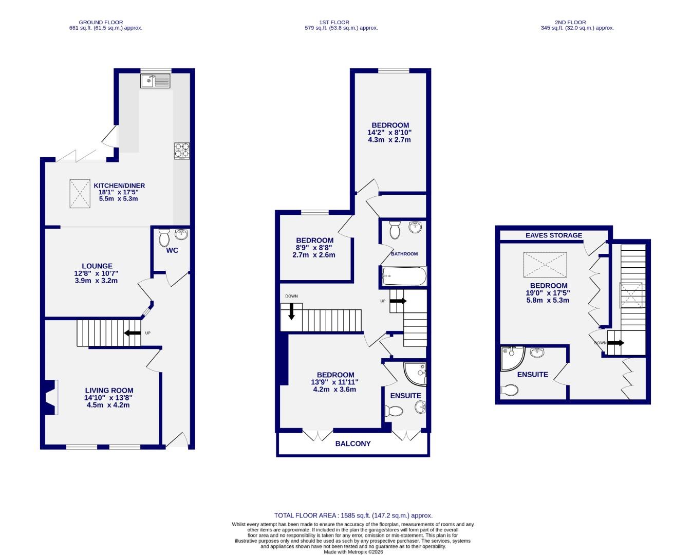 63, Heslington Lane, York floorplan