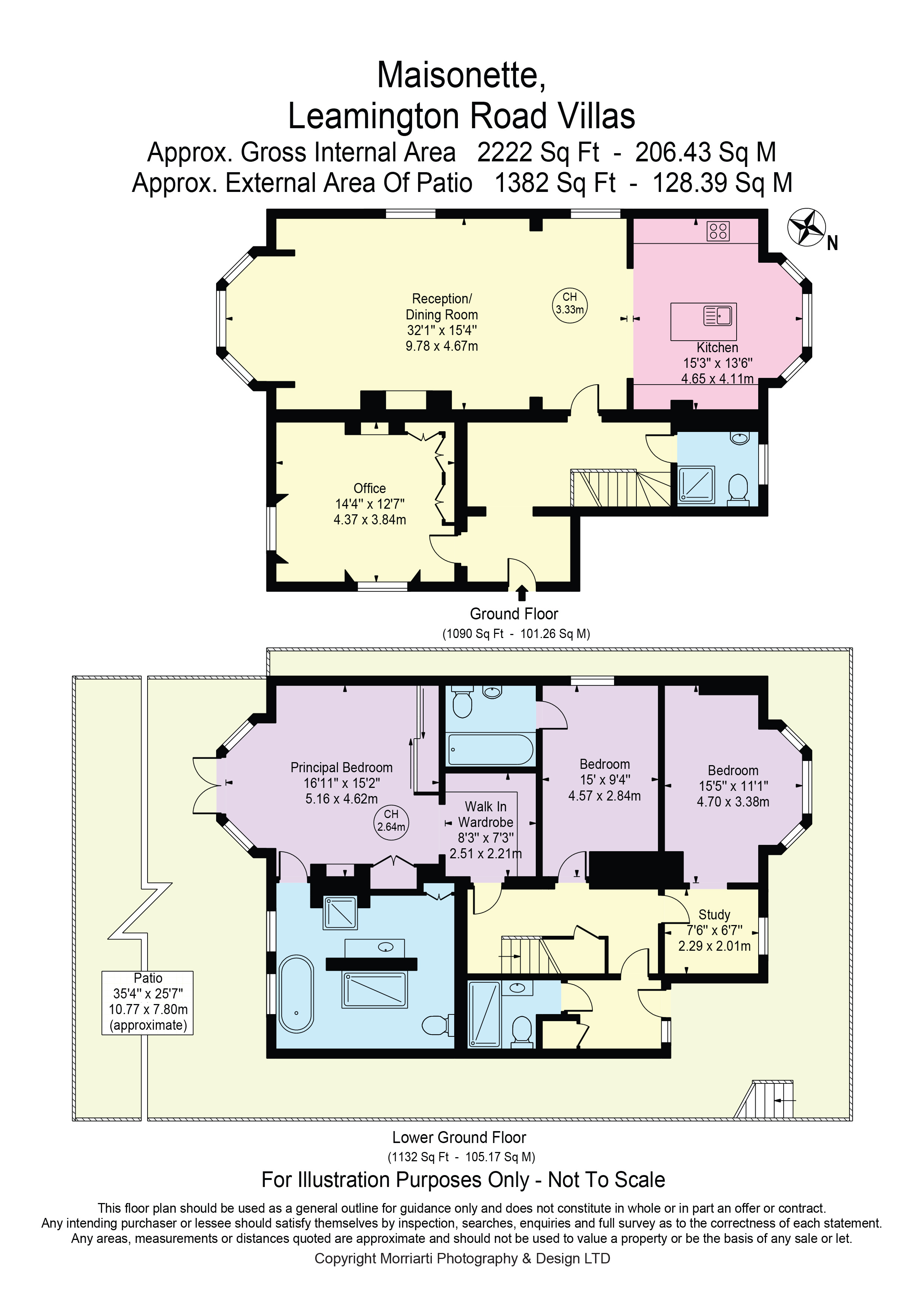 Ground and Lower Maisonette, 54, Leamington Road Villas, London floorplan