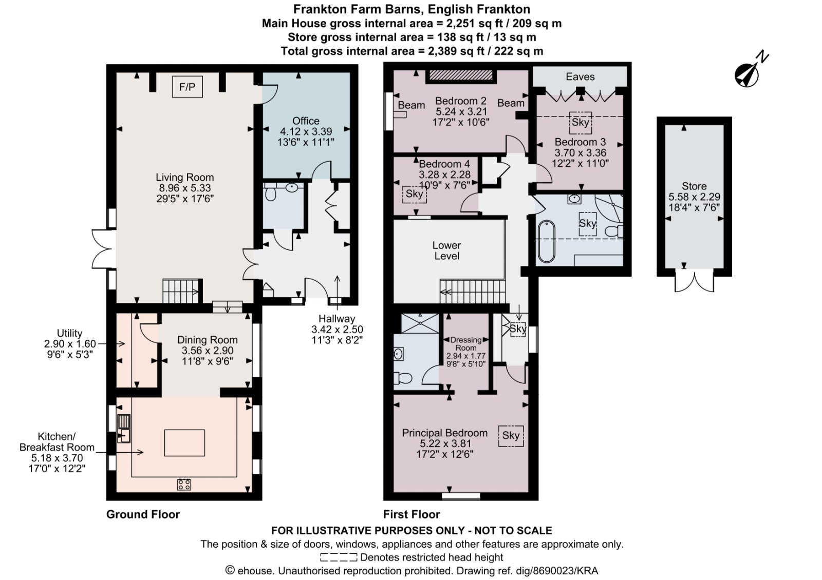 Cole Mere, Frankton Farm Barns,, English Frankton, Shropshire floorplan