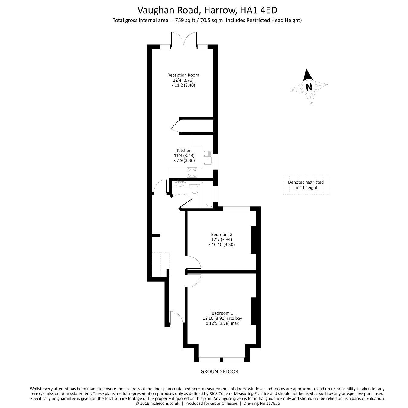 80, Vaughan Road, Harrow floorplan