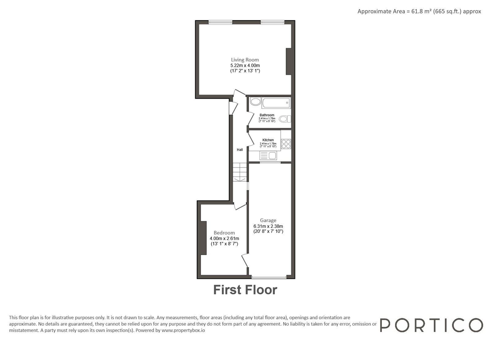 Flat A, 76, Northcote Road, London floorplan