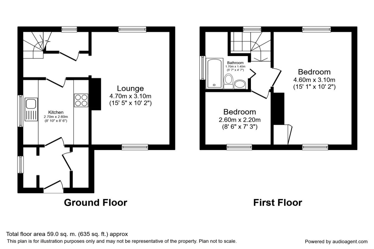 2 Bedrooms Semi-detached house to rent in Deerlands Mount, Sheffield S5