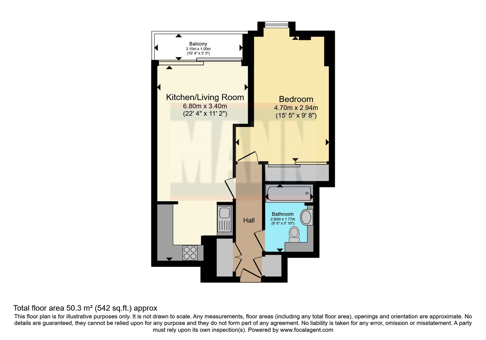 Flat 76, Venice Corte, 2, Elmira Street, London floorplan