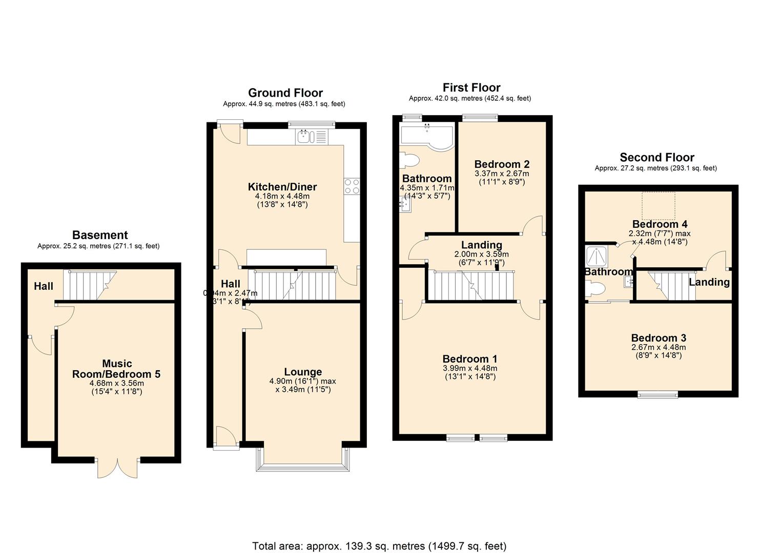 Lidgett Lane, Garforth, Leeds LS25, 4 bedroom terraced house for sale