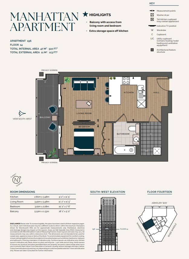 Plot 196,, Wandsworth Mills, London floorplan