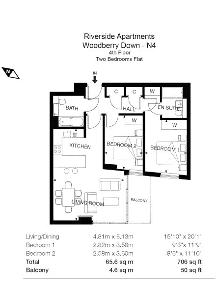 2 Bedrooms Flat for sale in Riverside Apartments, Finsbury Park N4