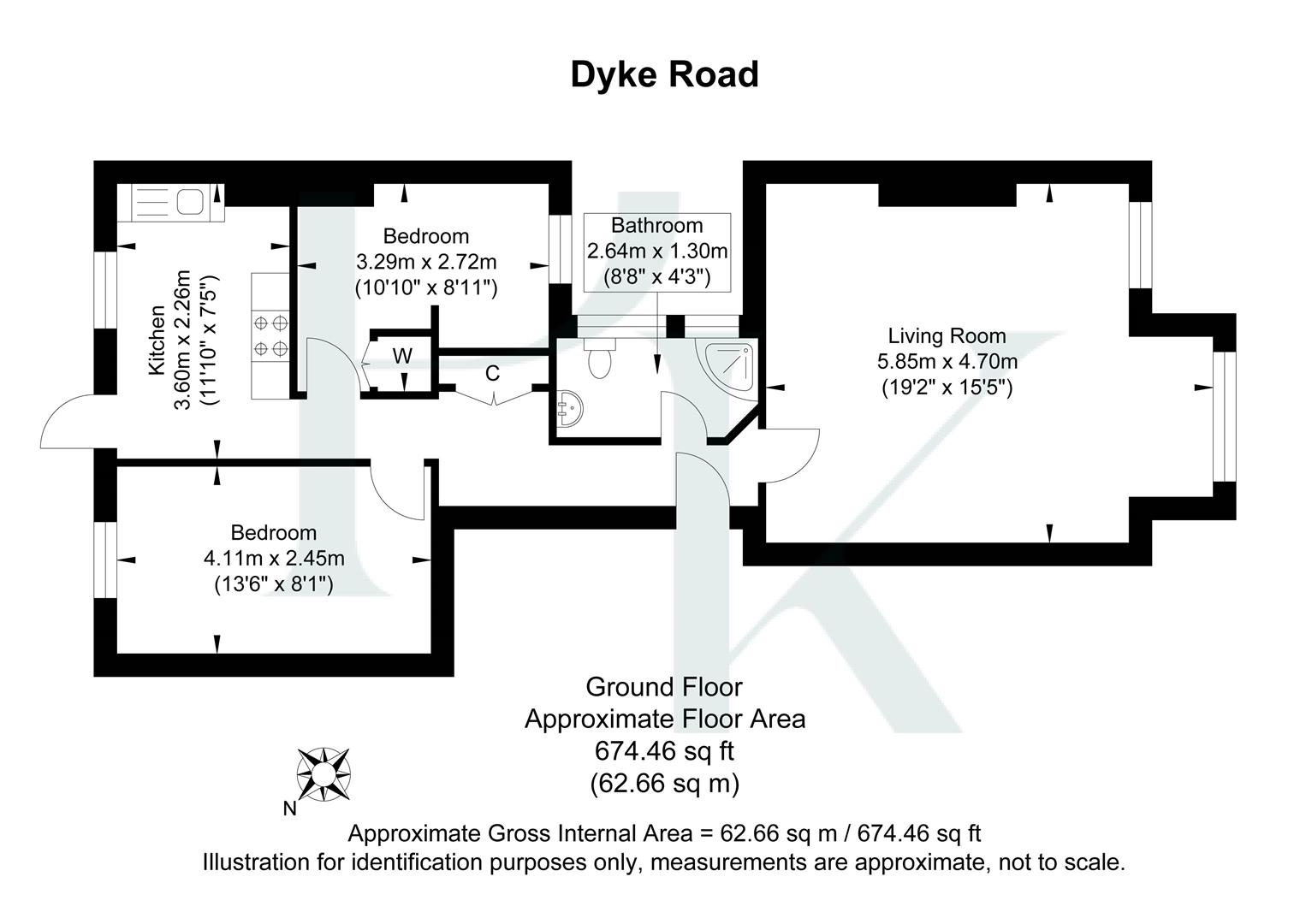 Flat 2, 178, Dyke Road, Brighton floorplan