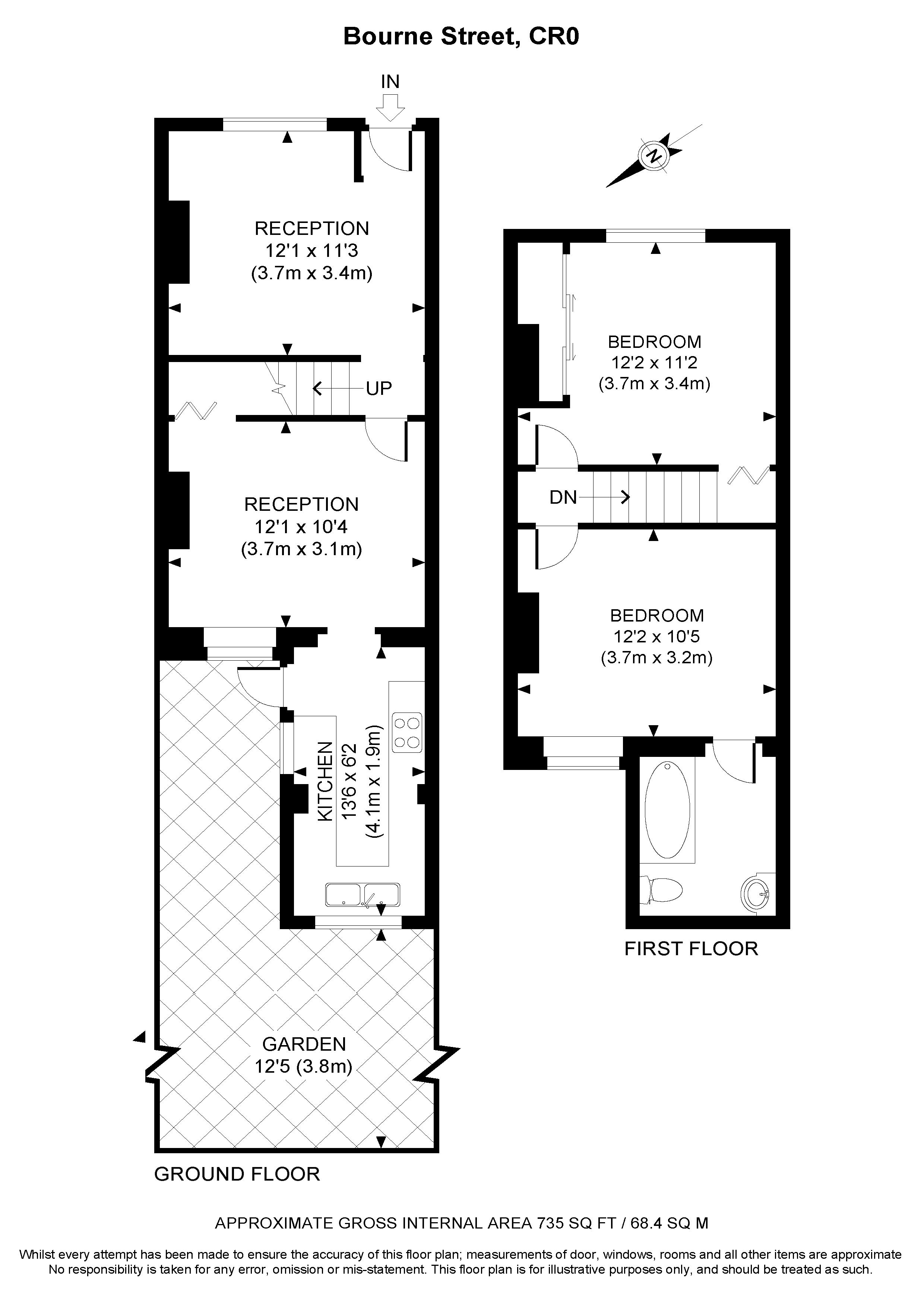 2 Bedrooms End terrace house for sale in Bourne Street, Croydon CR0