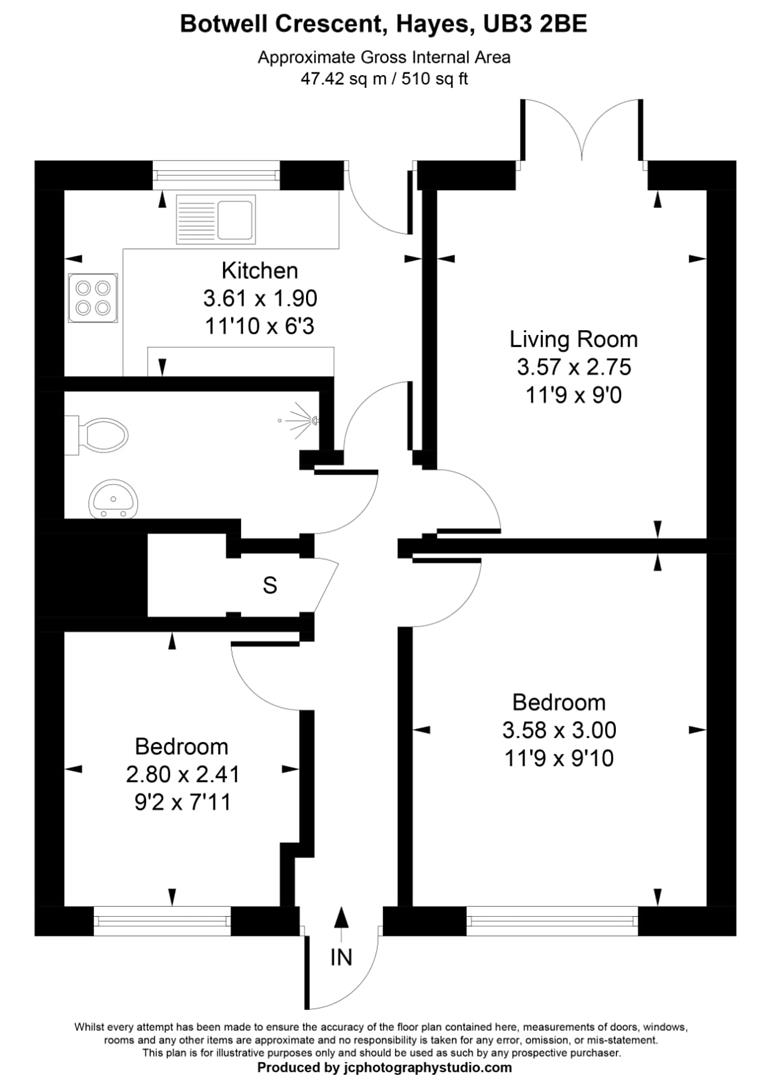 81, Botwell Crescent, Hayes floorplan