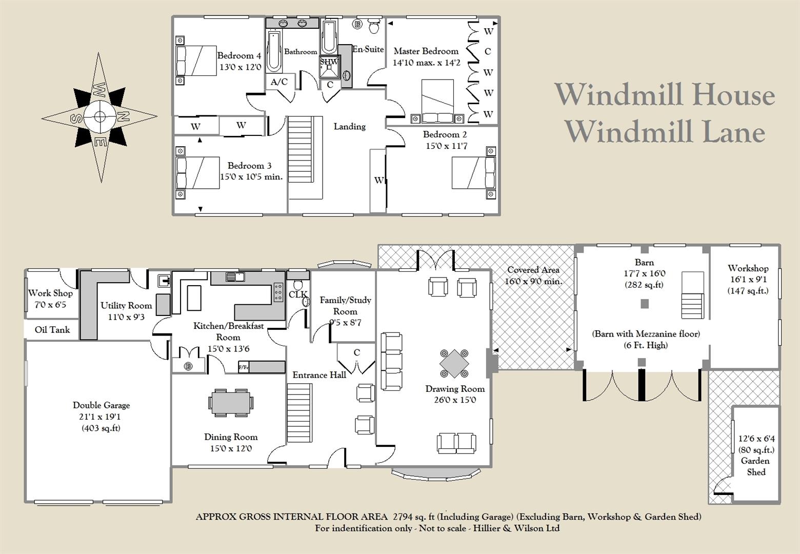 4 Bedrooms Detached house for sale in Windmill Lane, Midgham, Reading RG7