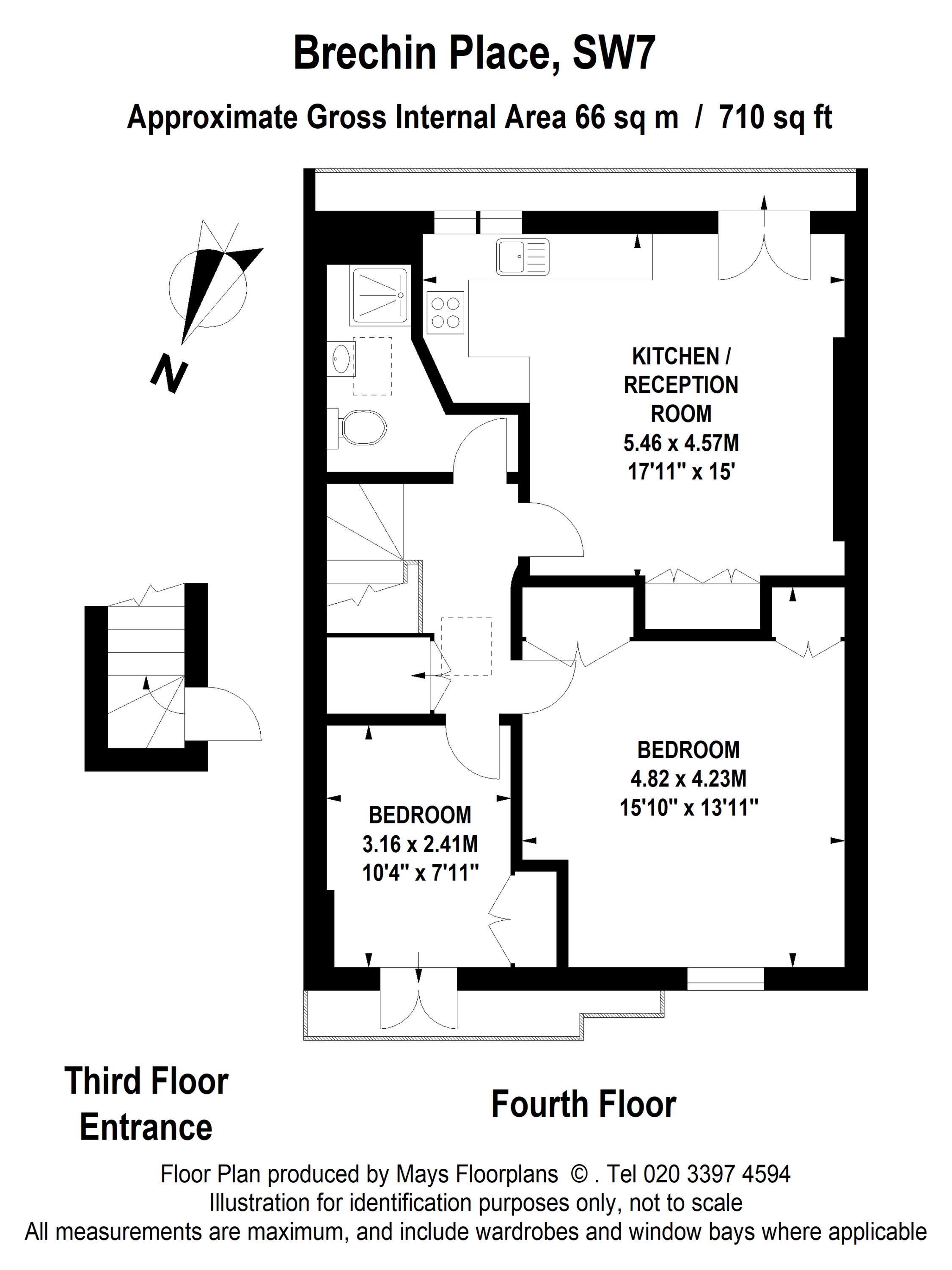F 9, Brechin Place, London floorplan