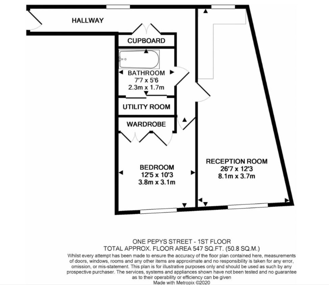 Flat 110, 1 Pepys Street, Greater London floorplan