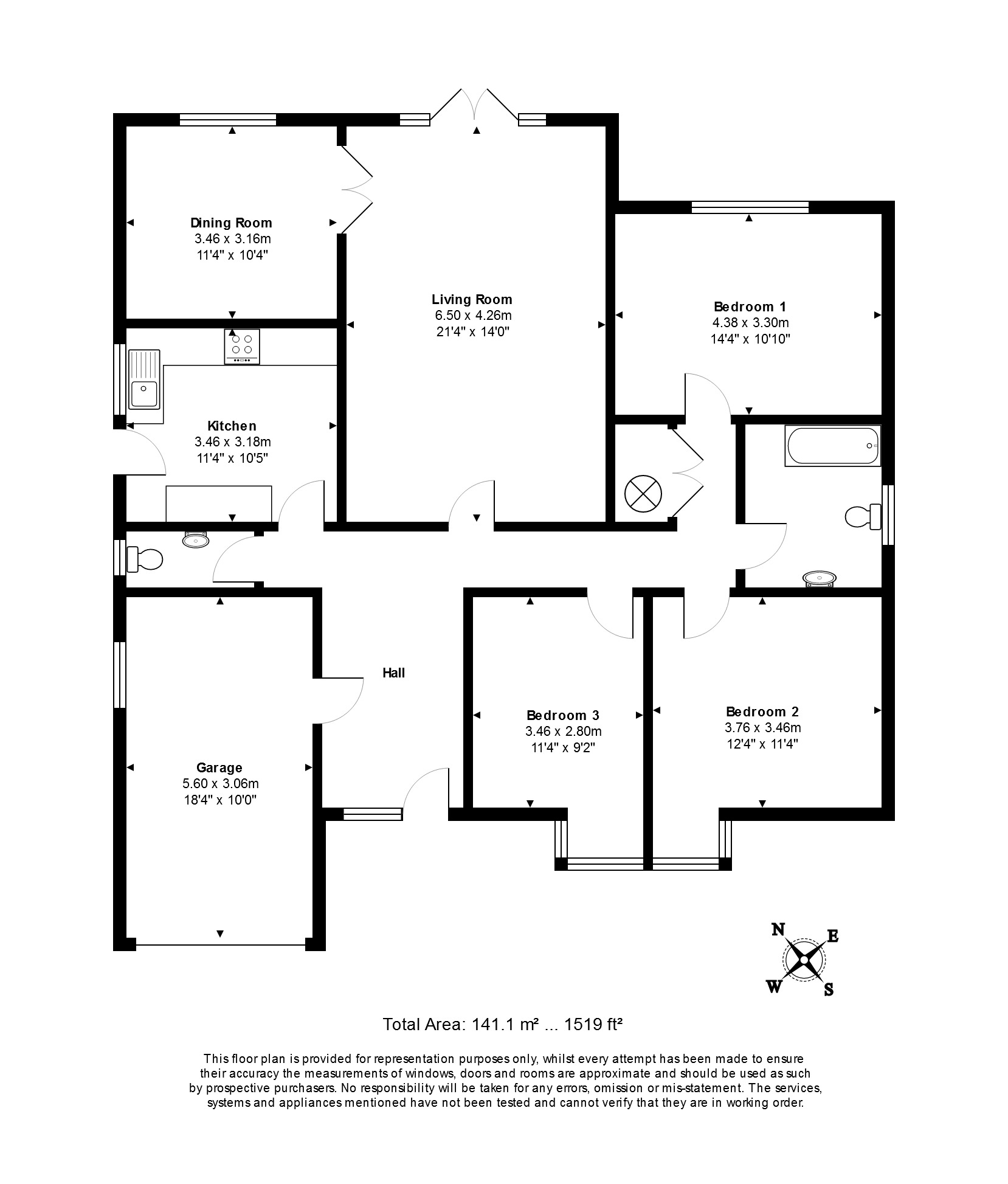 3 Bedrooms Detached bungalow to rent in Timber Bank, Frimley Green, Camberley GU16