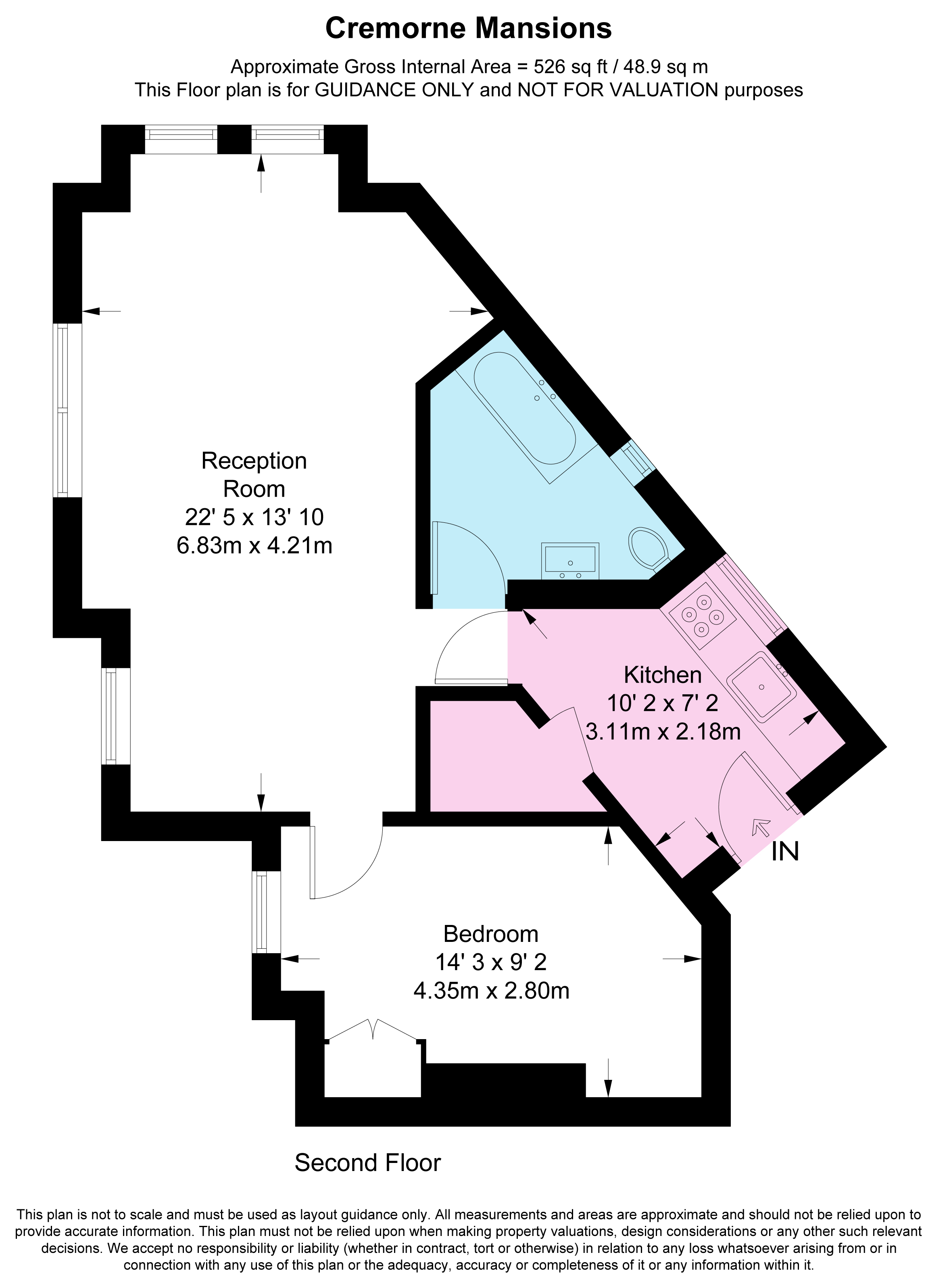 37E, Cremorne Mansions, London floorplan