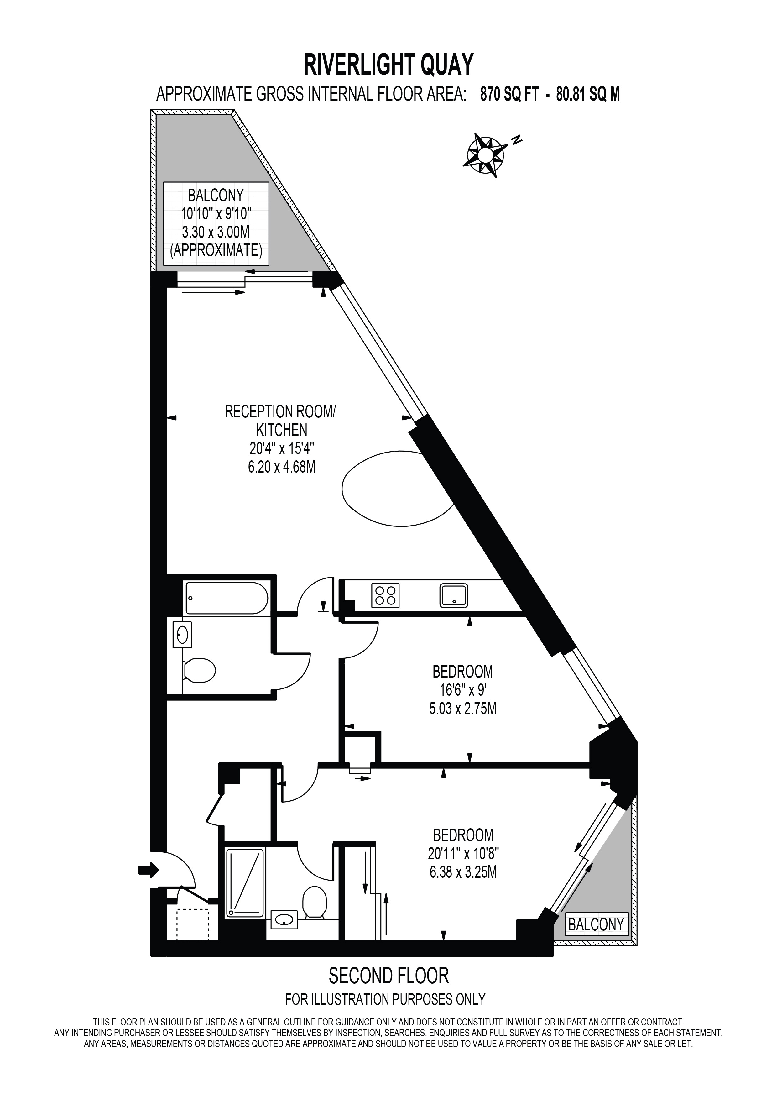 Apartment 158 3, Riverlight Quay, London floorplan