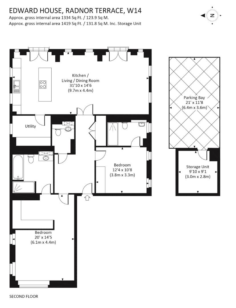2, Edward House, 2, Radnor Terrace, London floorplan