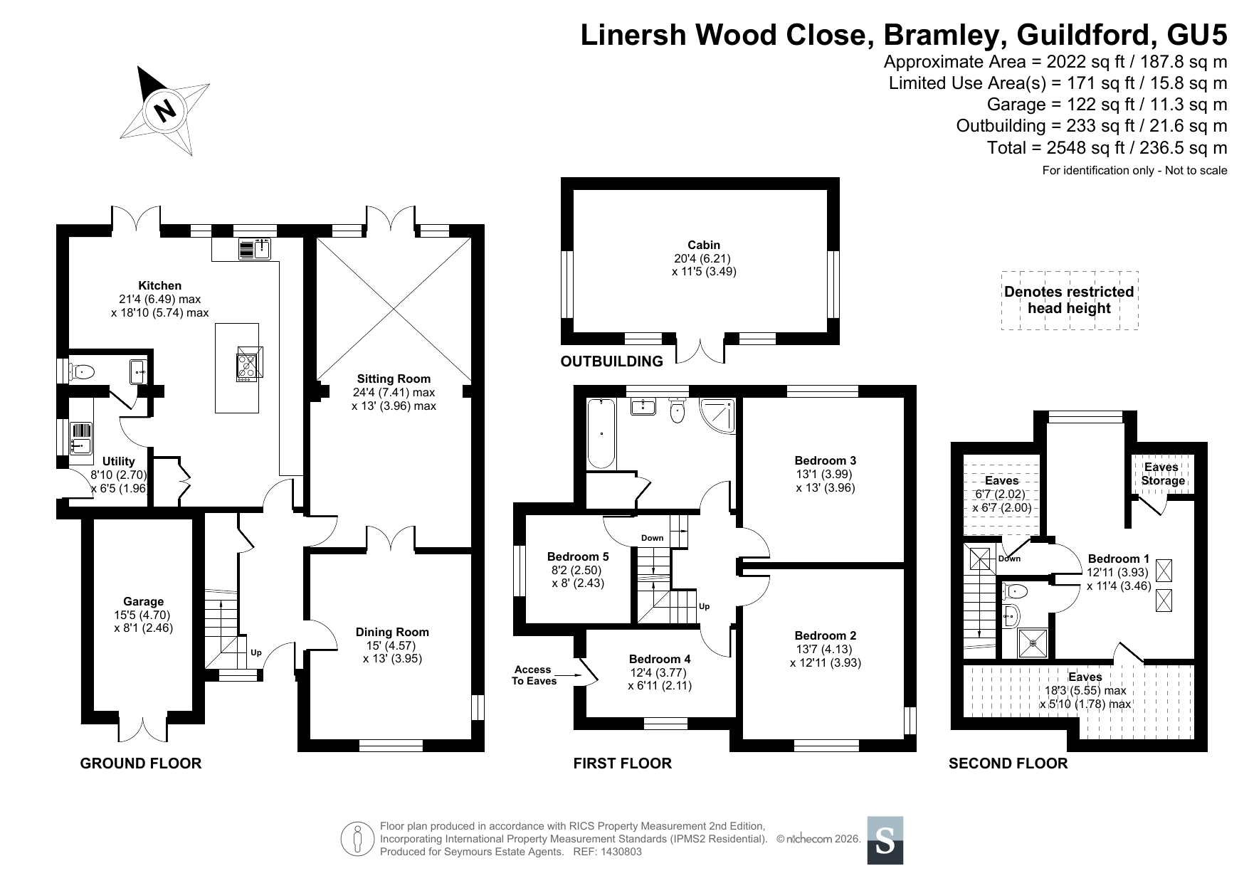 14, Linersh Wood Close, Bramley, Guildford, Surrey, GU5 floorplan