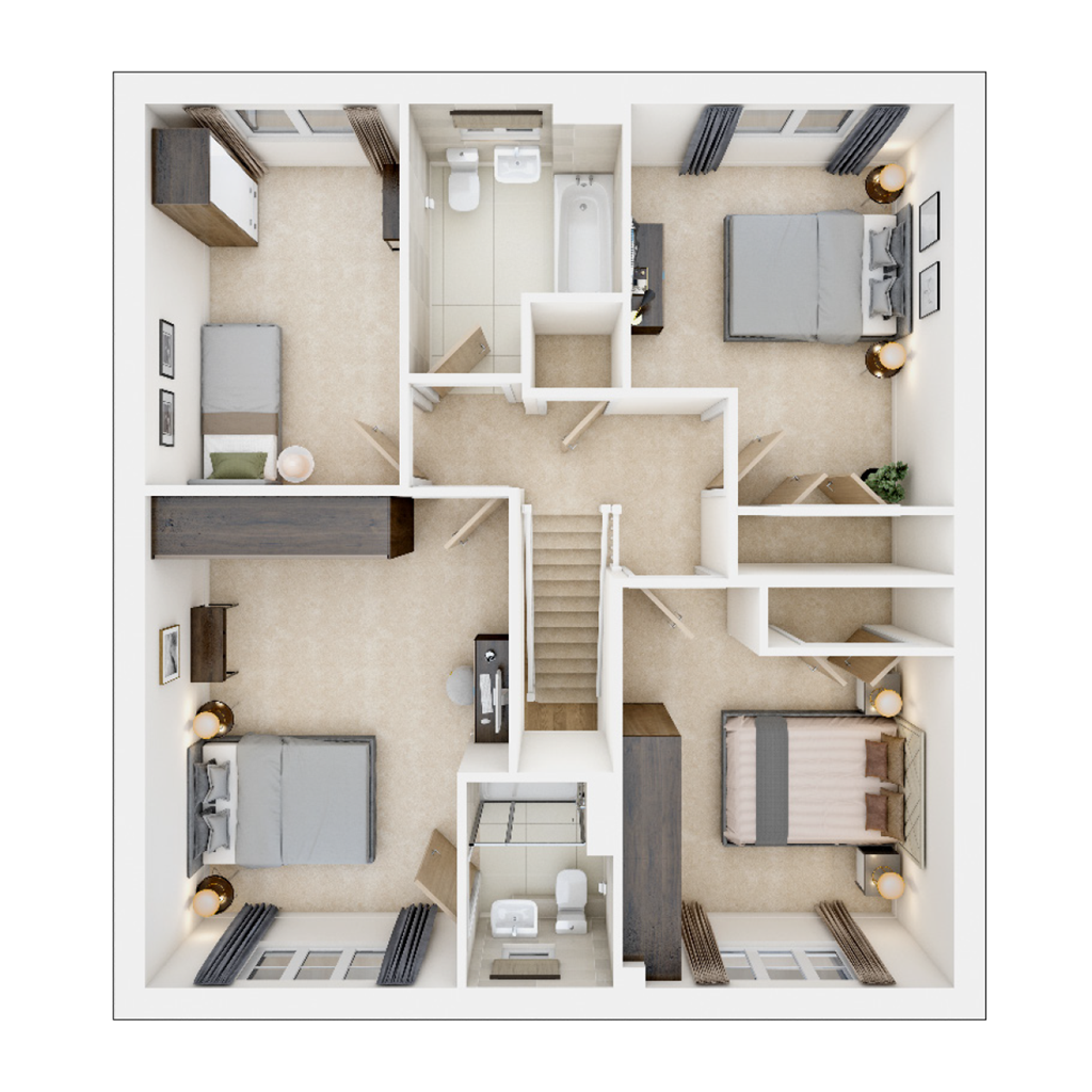 The Marford - Plot 328, Buckton Fields, Welford Road, Northampton floorplan