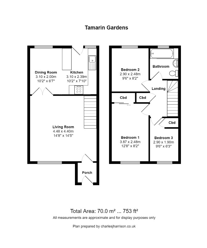 63, Tamarin Gardens, Cambridge floorplan