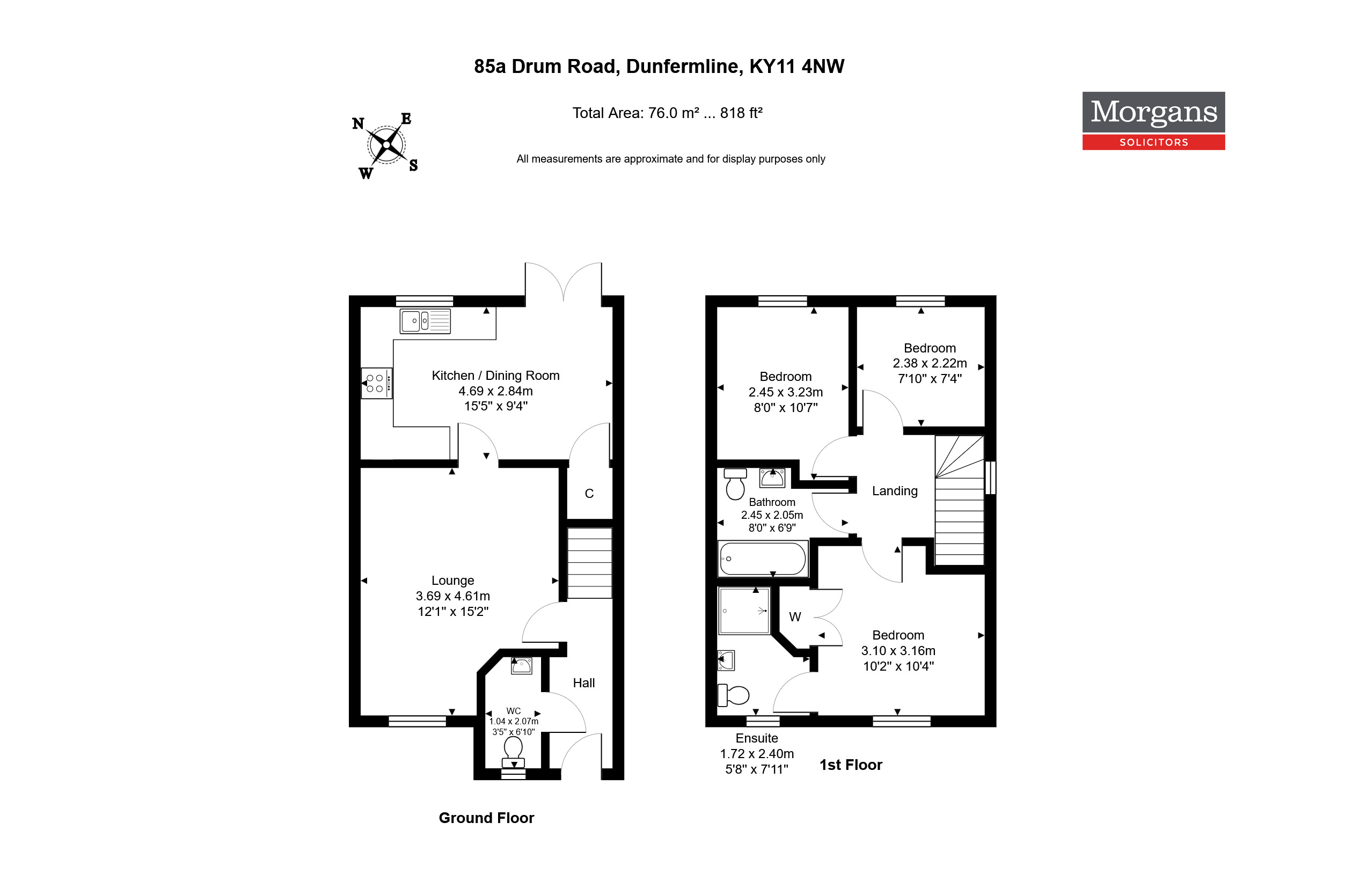 85a, Drum Road, Dunfermline floorplan