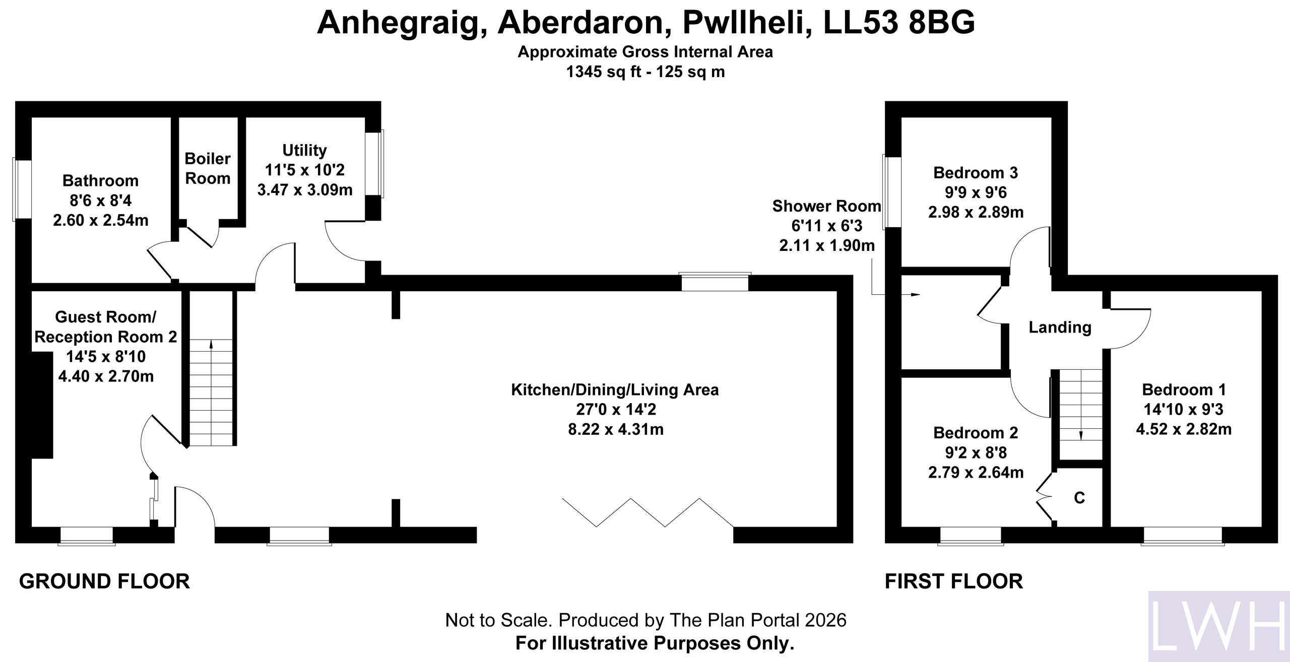 Anhegraig, Pwllheli floorplan