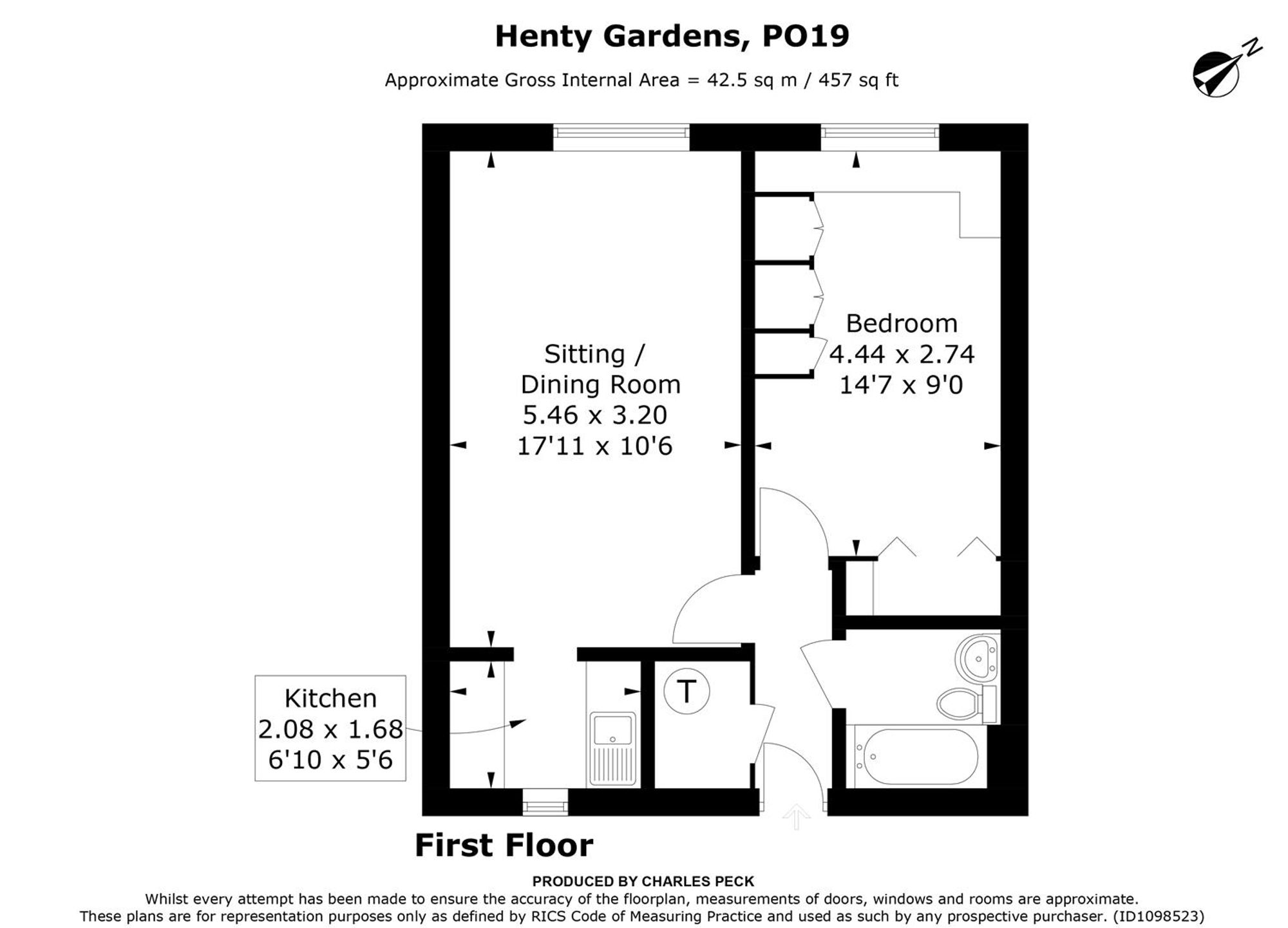 Flat 30, The Maltings Henty Gardens, Chichester floorplan