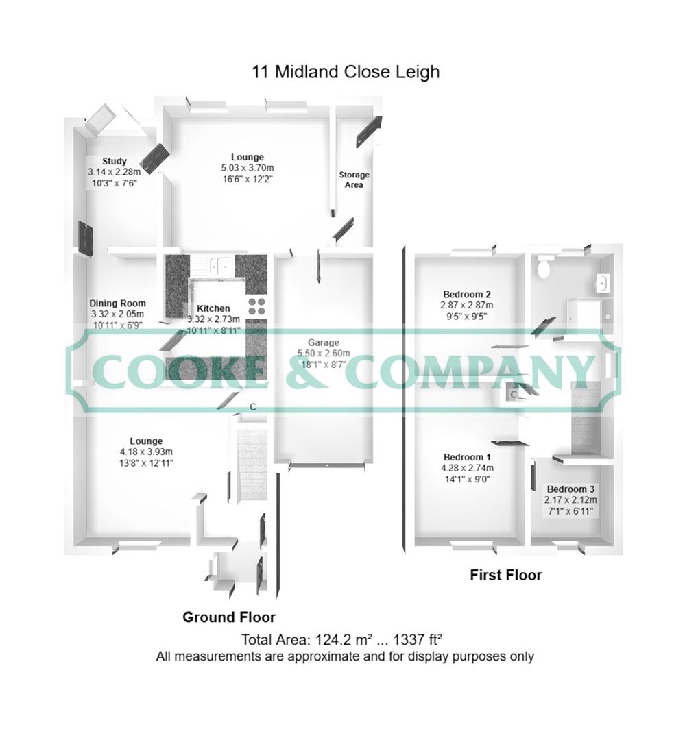 11, Midland Close, Leigh floorplan