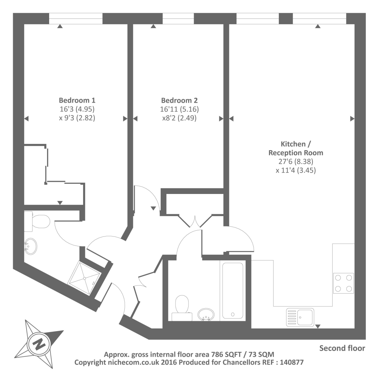 2 Bedrooms Flat to rent in Park Heights, Woking GU22