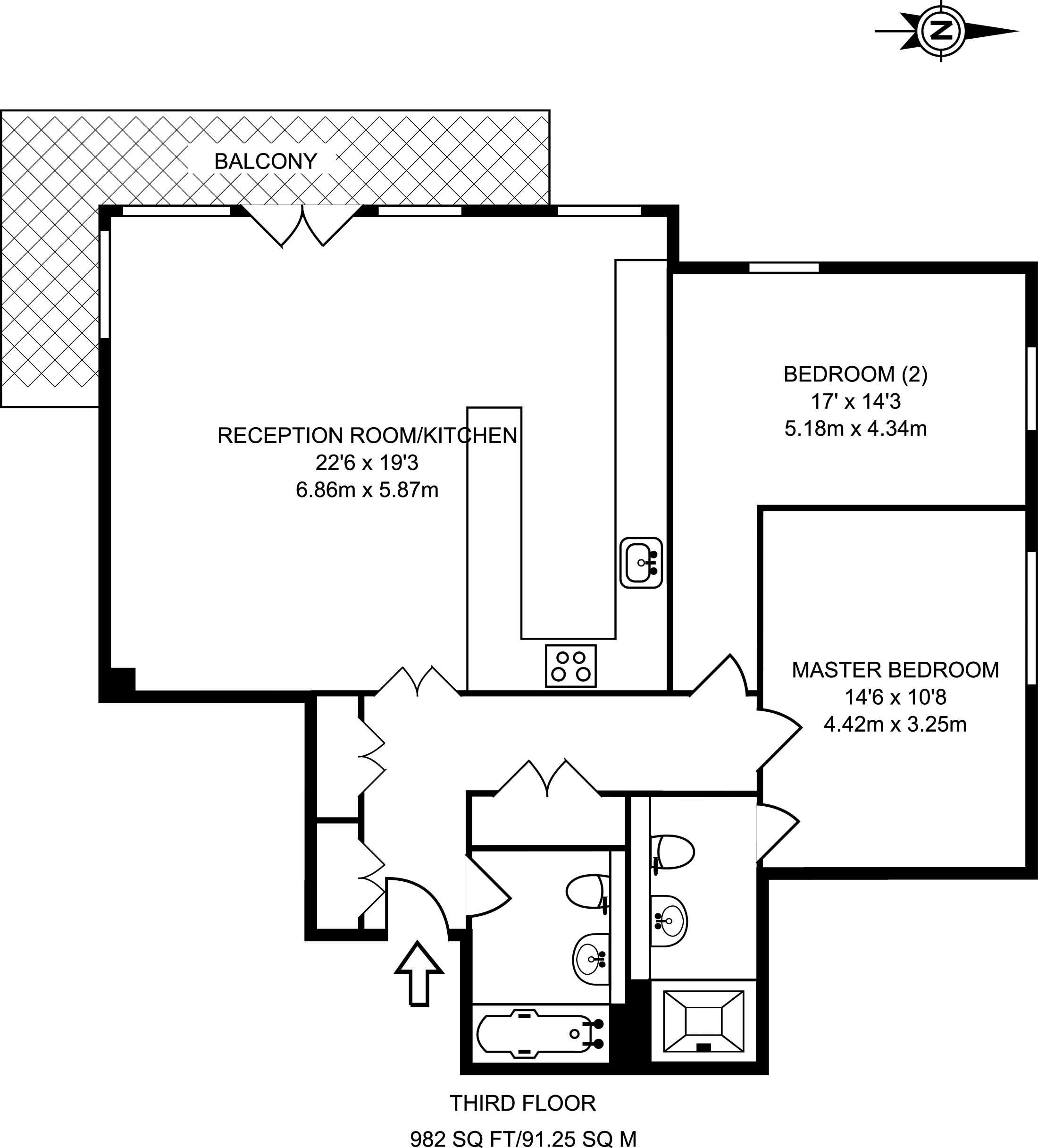2 Bedrooms Flat to rent in Langbourne Place, Docklands E14