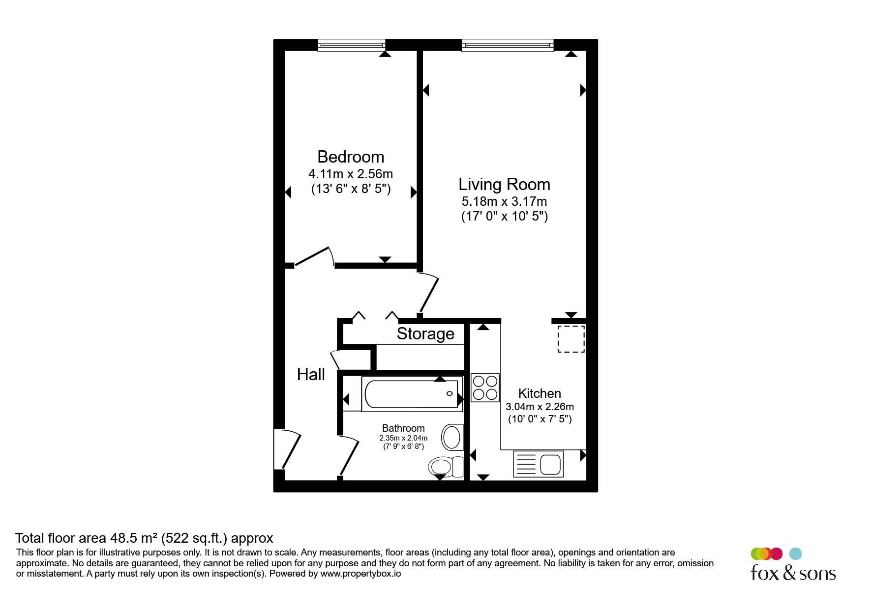 Flat 18, Granville Court, The Causeway, Seaford floorplan