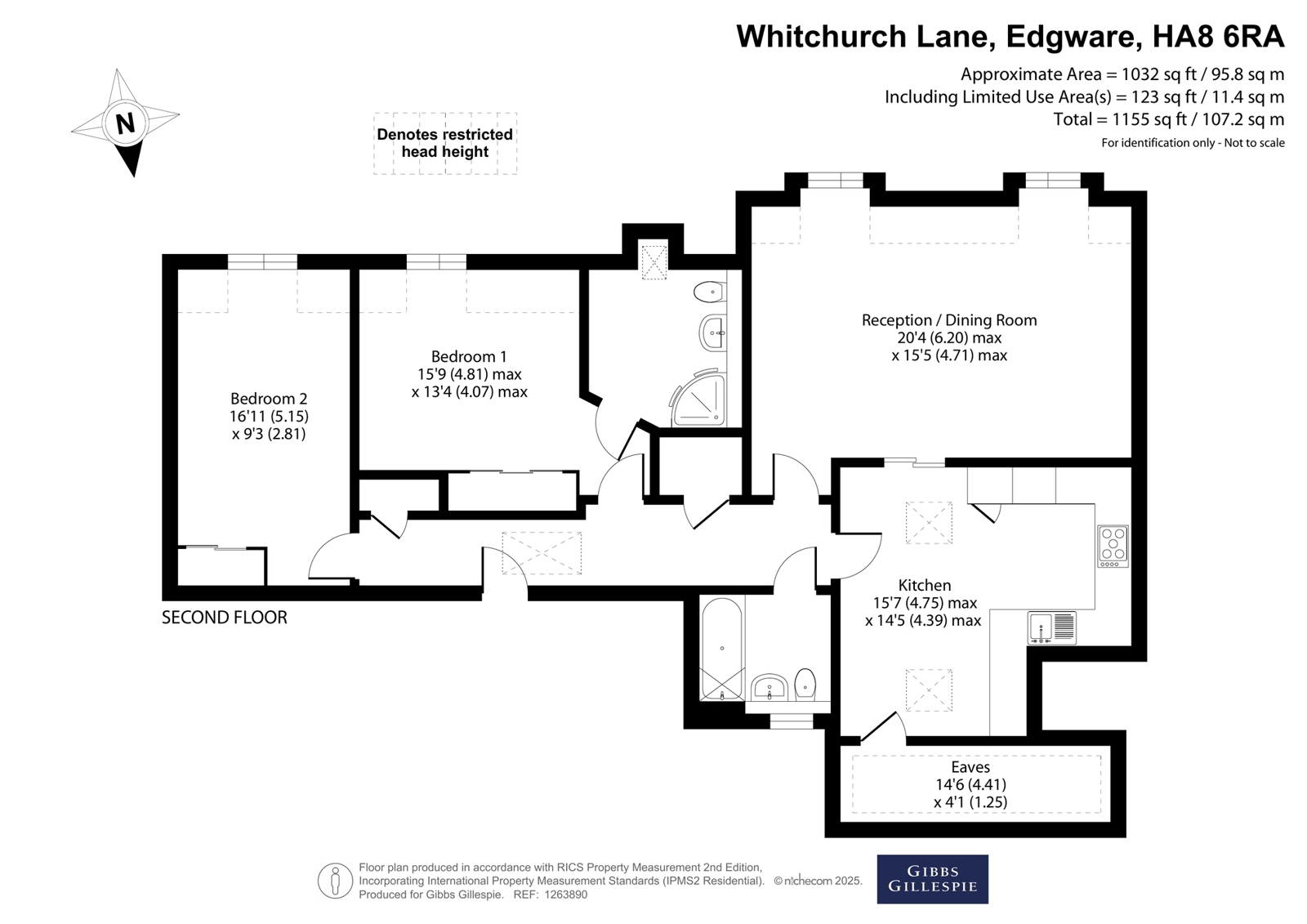 9, Marylake Court, 293, Whitchurch Lane, Edgware floorplan