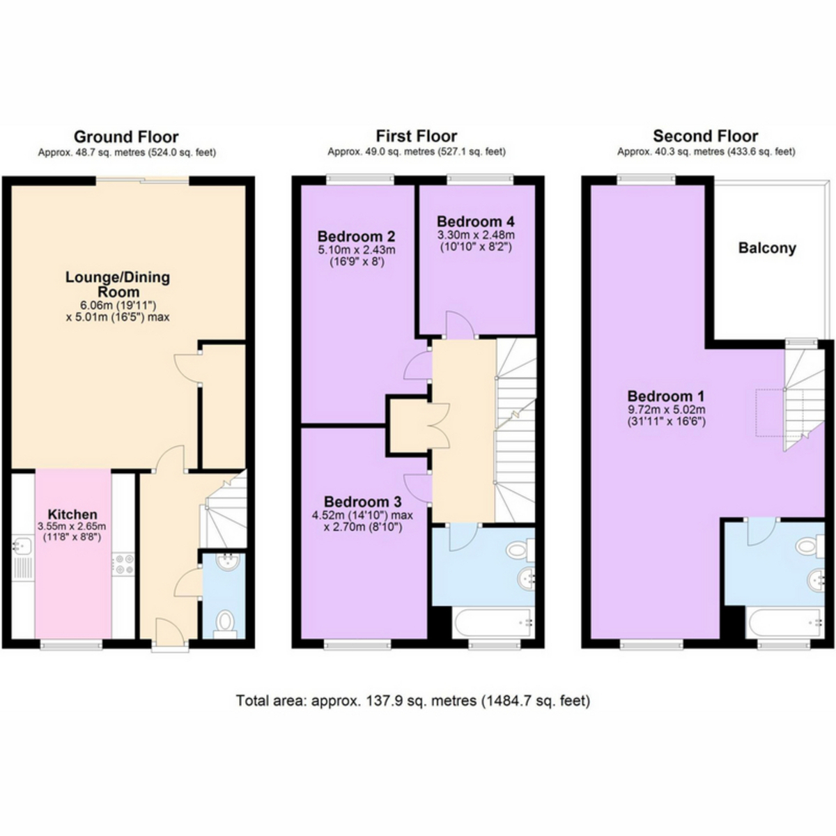 37, South Loop Square, Birmingham floorplan