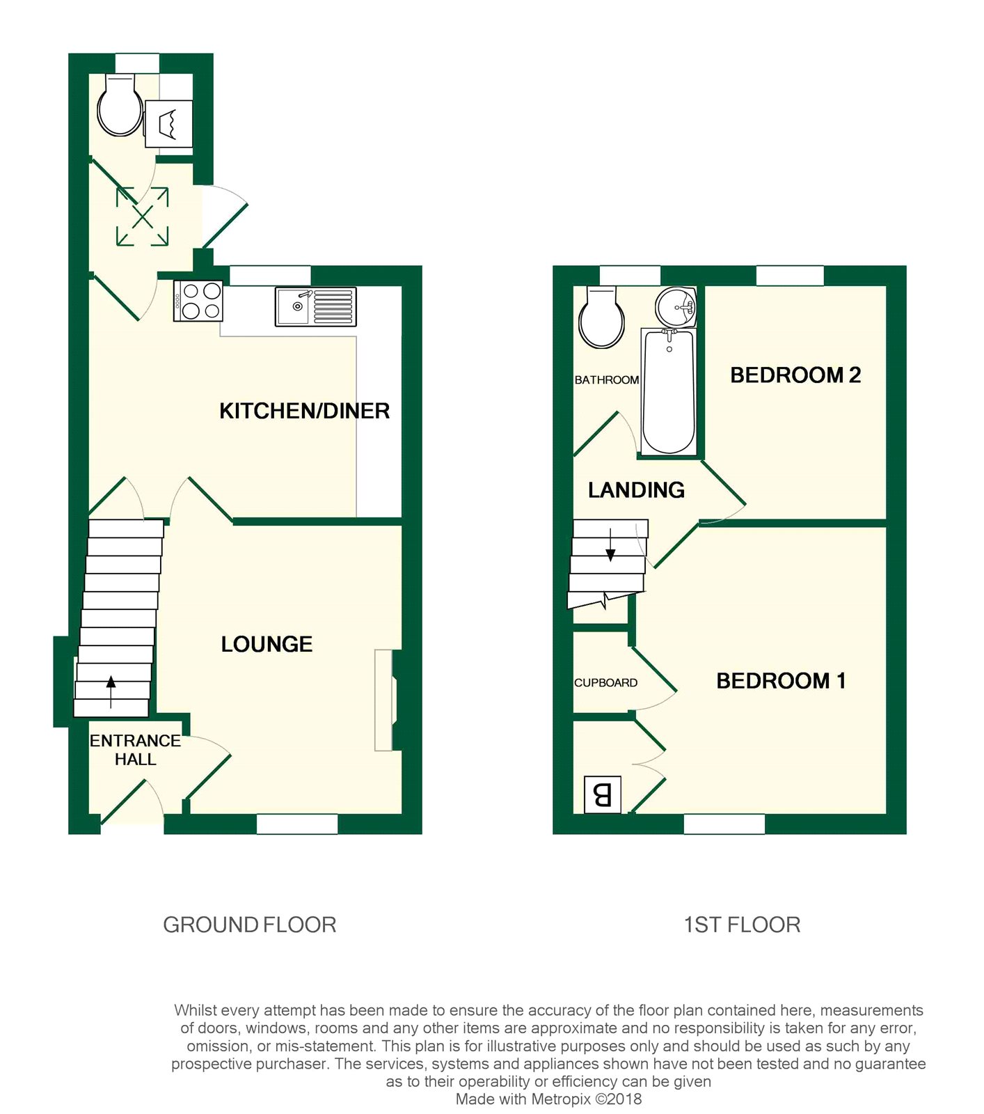 2 bed terraced house for sale in Hollins Row, Burneside, Kendal LA9