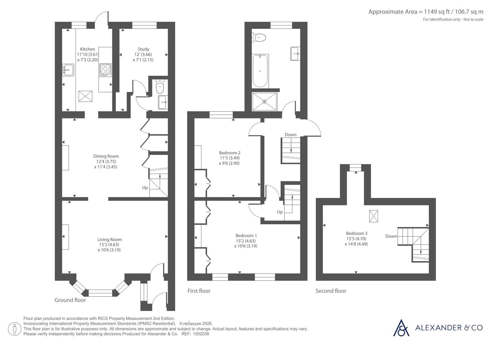 60, Halse Road, Northamptonshire floorplan