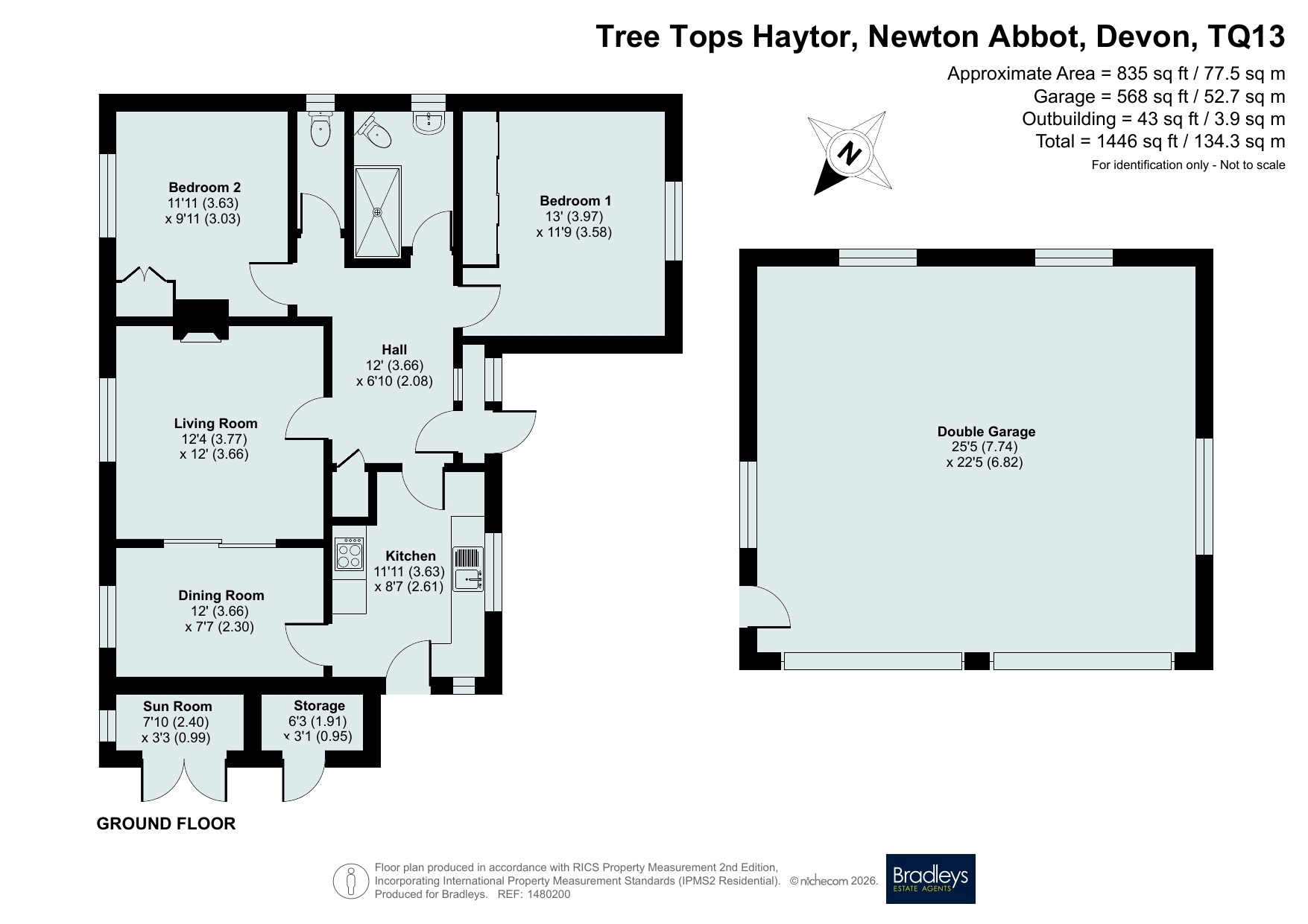 Tree Tops,, Haytor, Devon floorplan