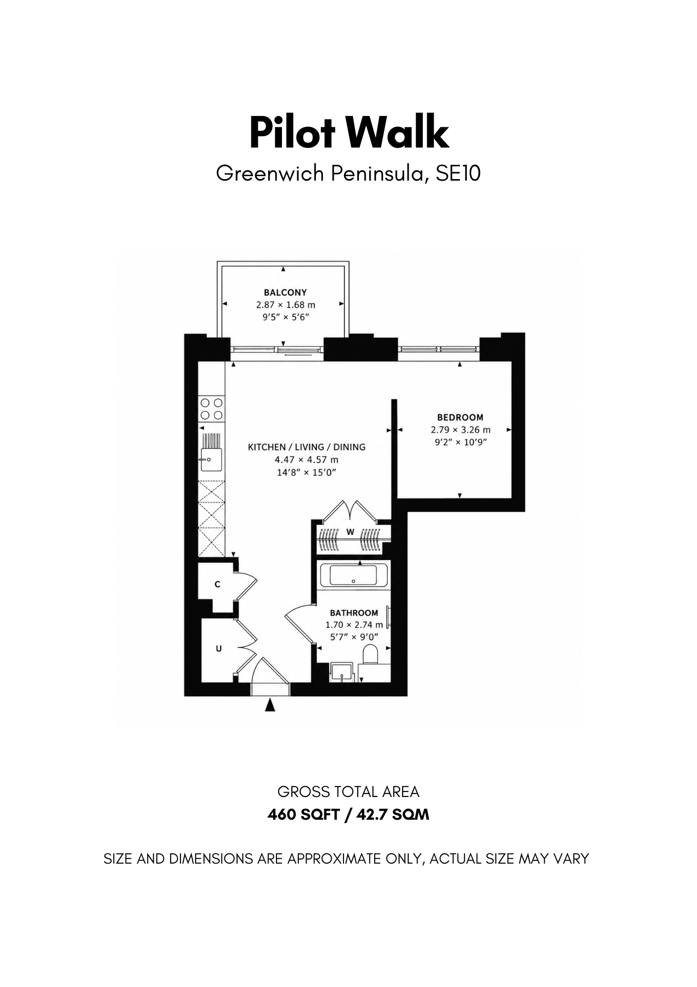 Flat 1408, Bella House, London floorplan