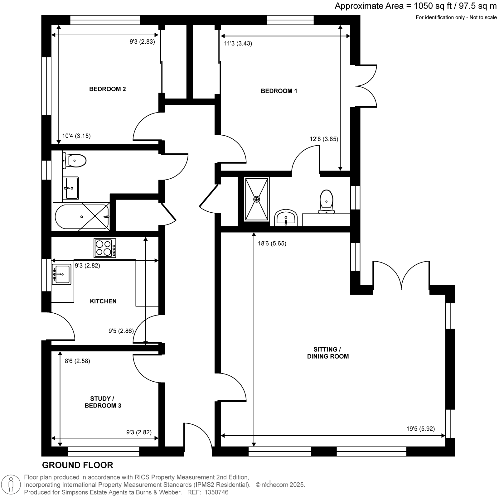 1, Stanley Close, Farnham floorplan