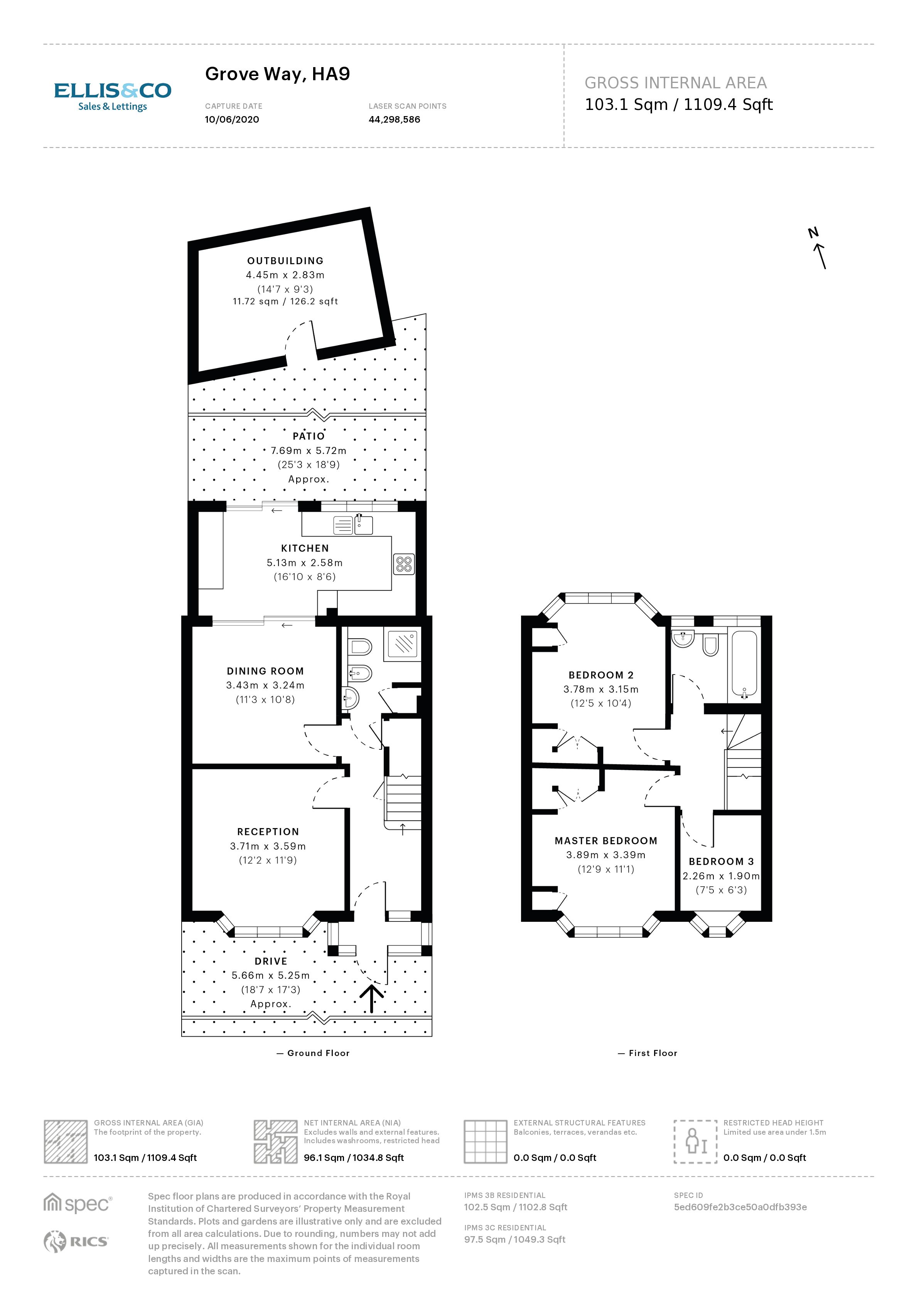50, Grove Way, Wembley floorplan