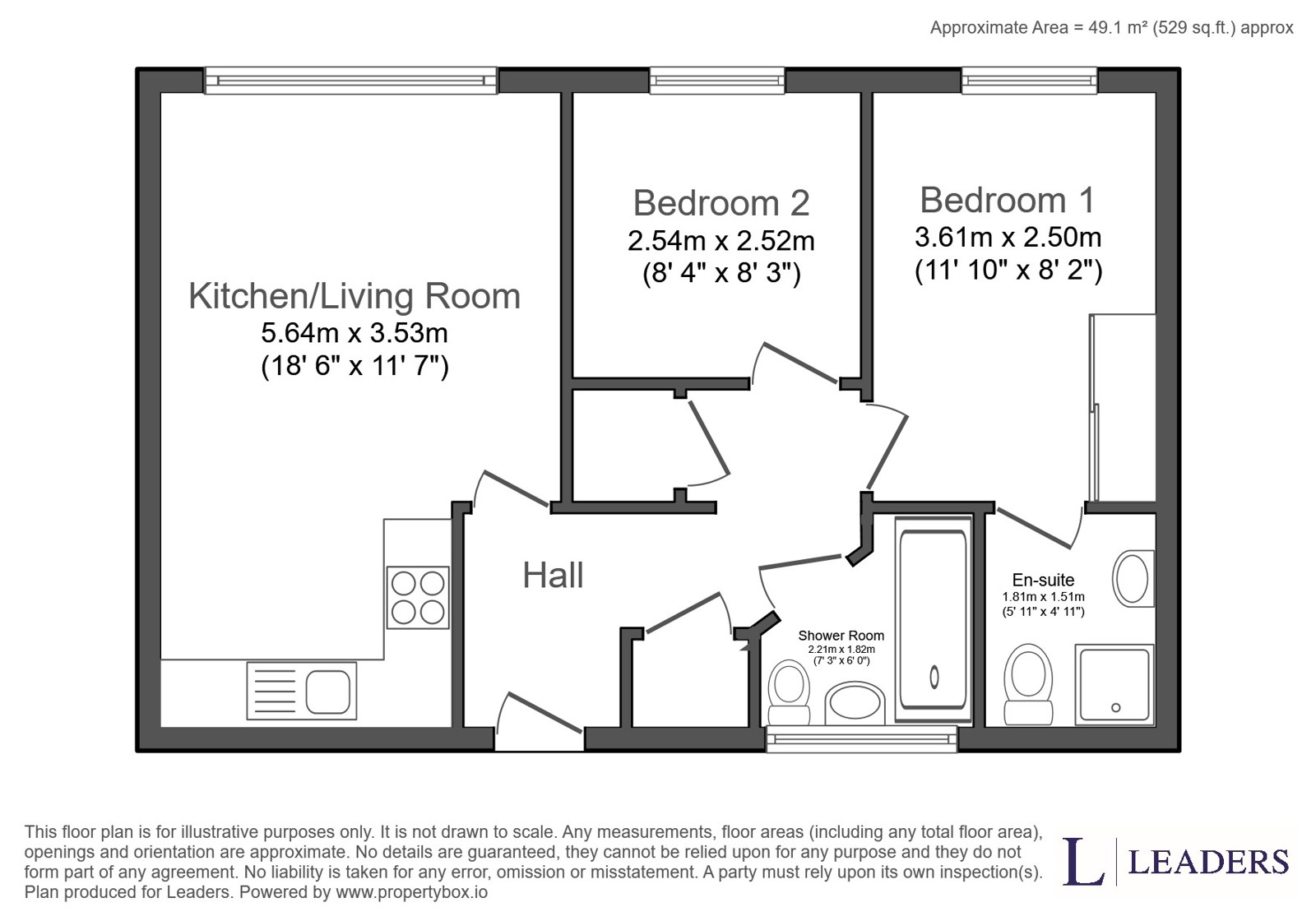 Flat 5 Centurion Court, 83, Camp Road, St. Albans floorplan