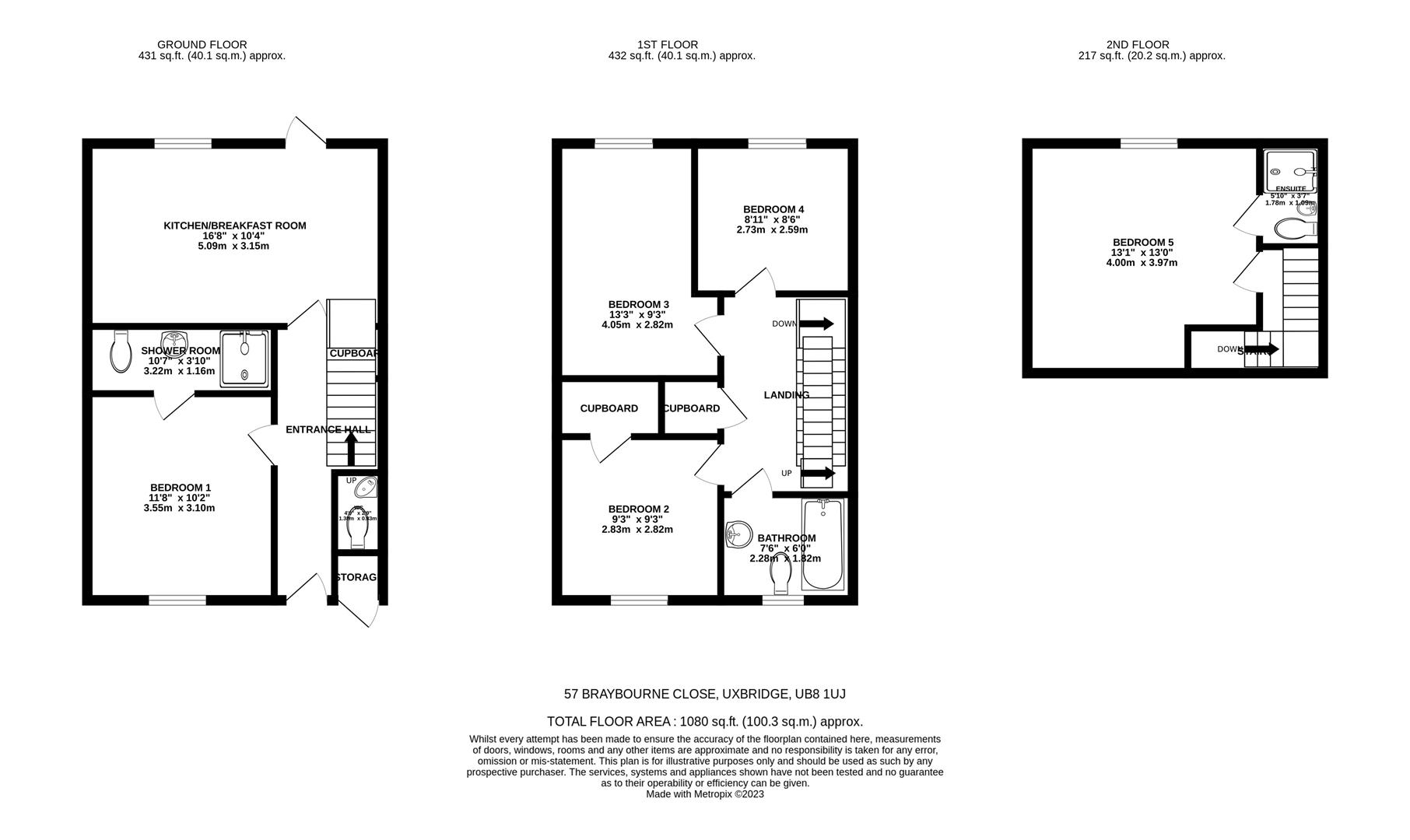 57, Braybourne Close, Uxbridge floorplan