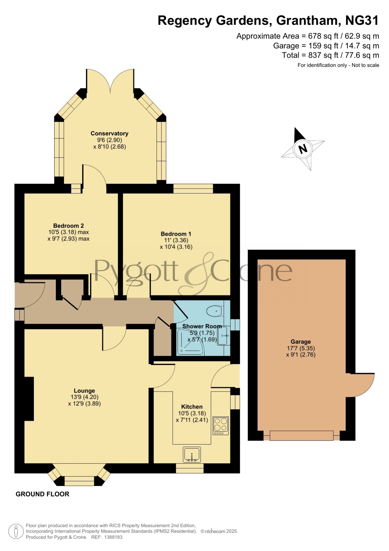 9, Regency Gardens, Grantham floorplan