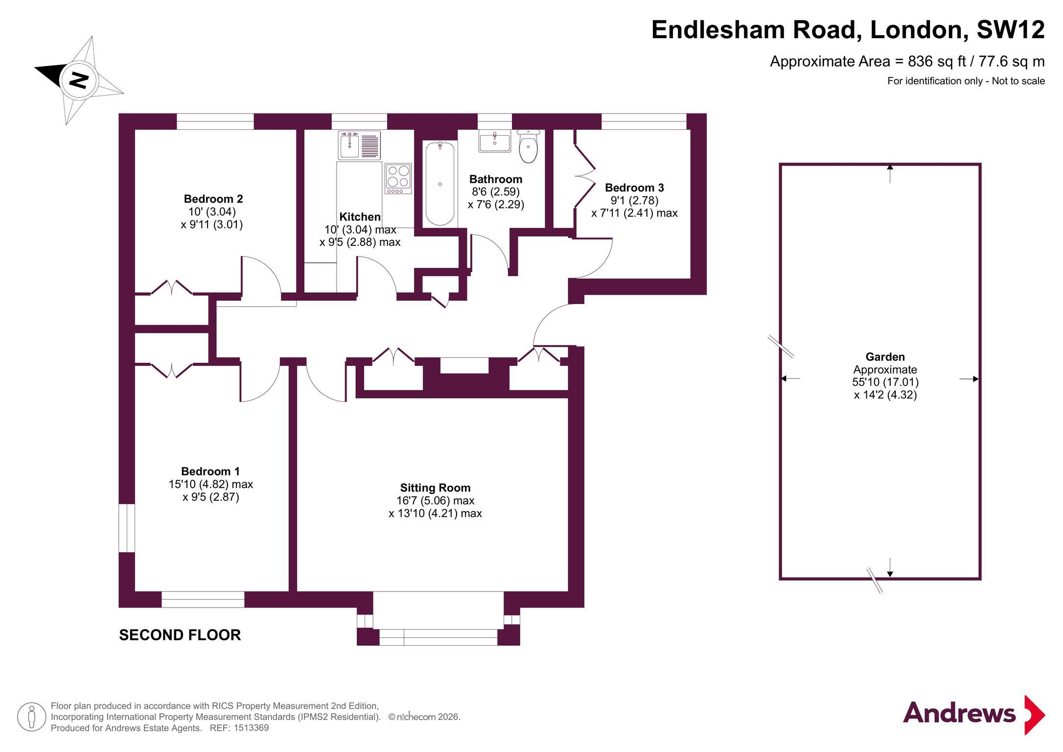 Flat E, Endlesham Court,, Endlesham Road, London floorplan