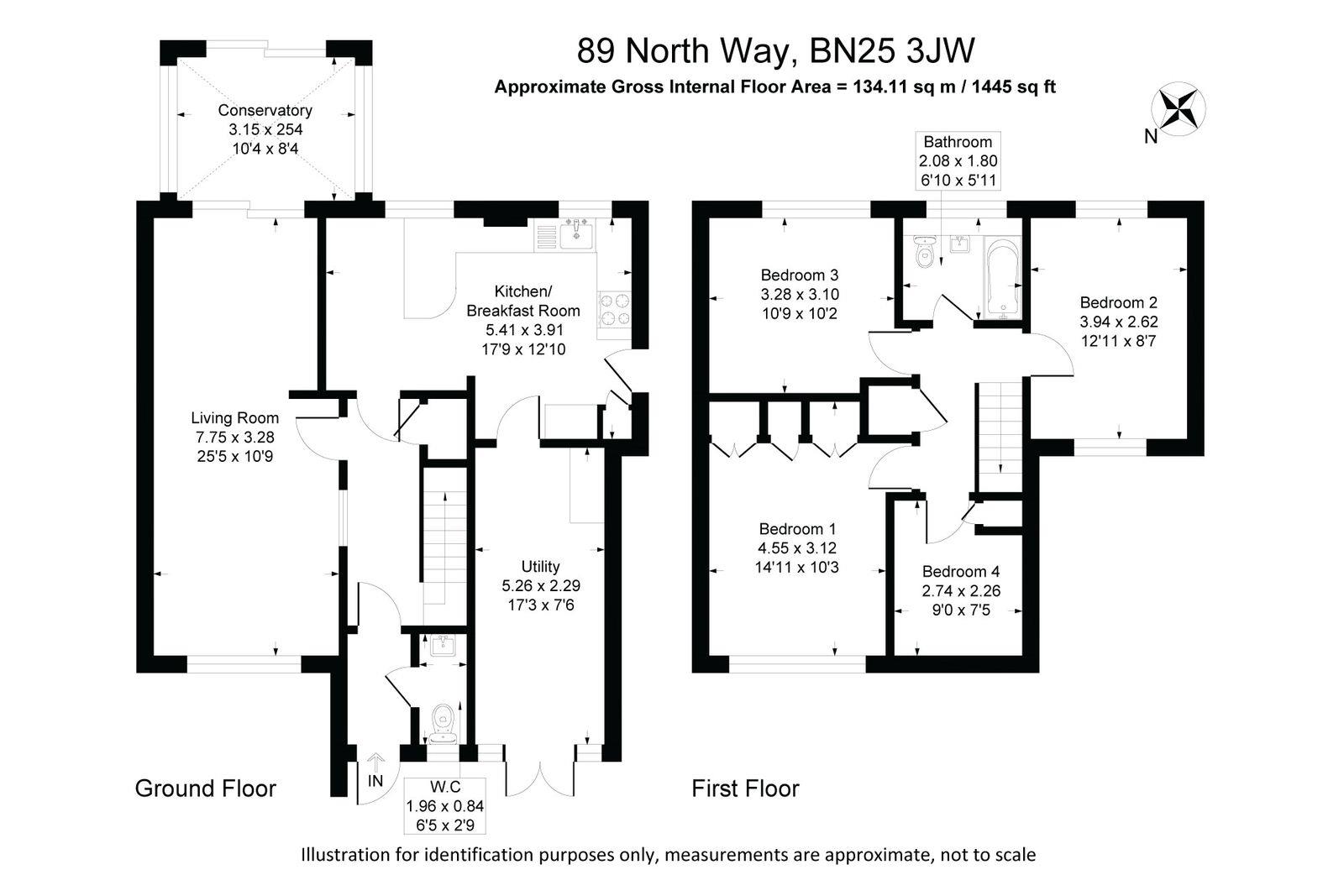 89, North Way, Seaford floorplan
