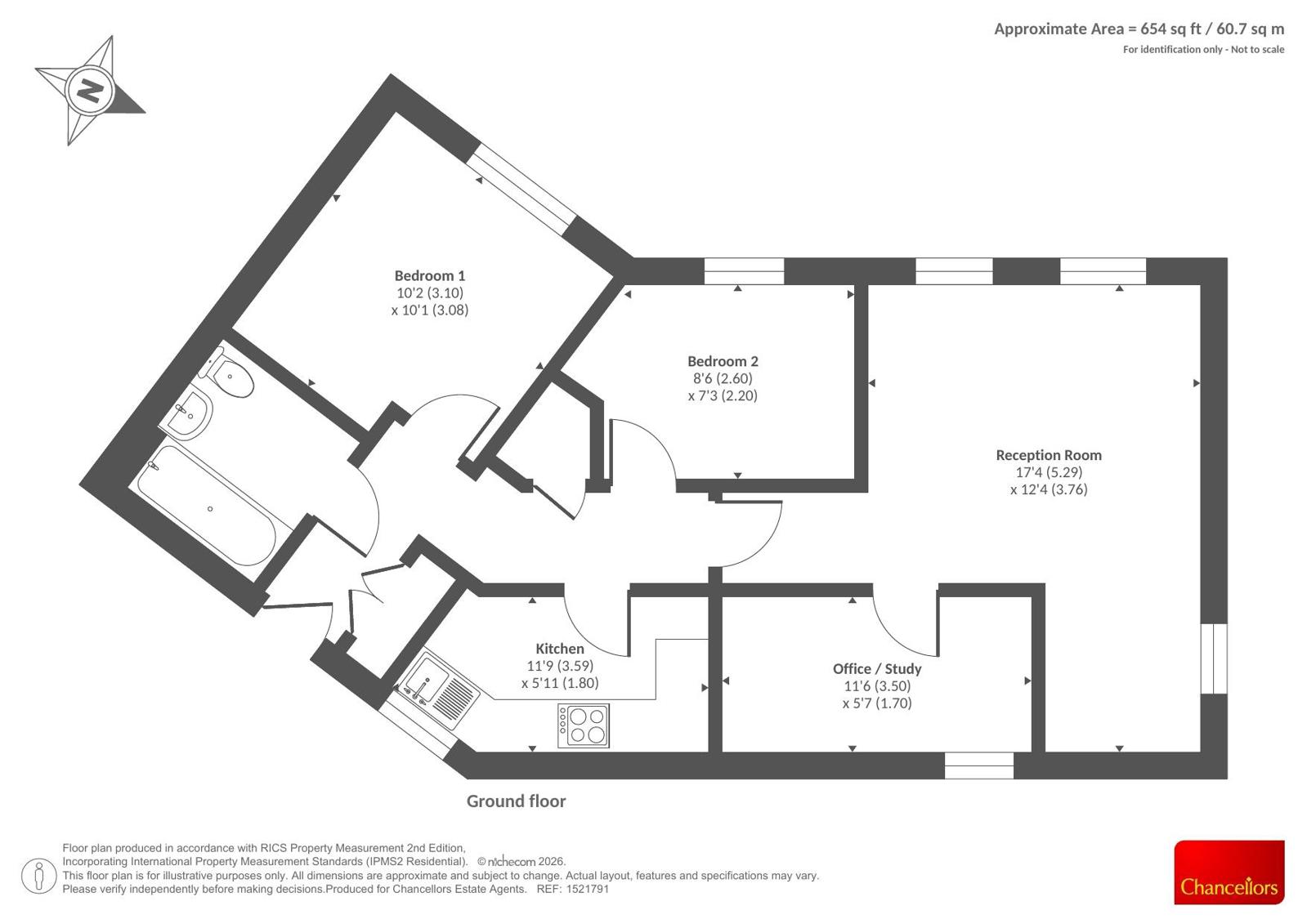 Flat 6 Cornish House,, Parkers Road, Chipping Norton floorplan