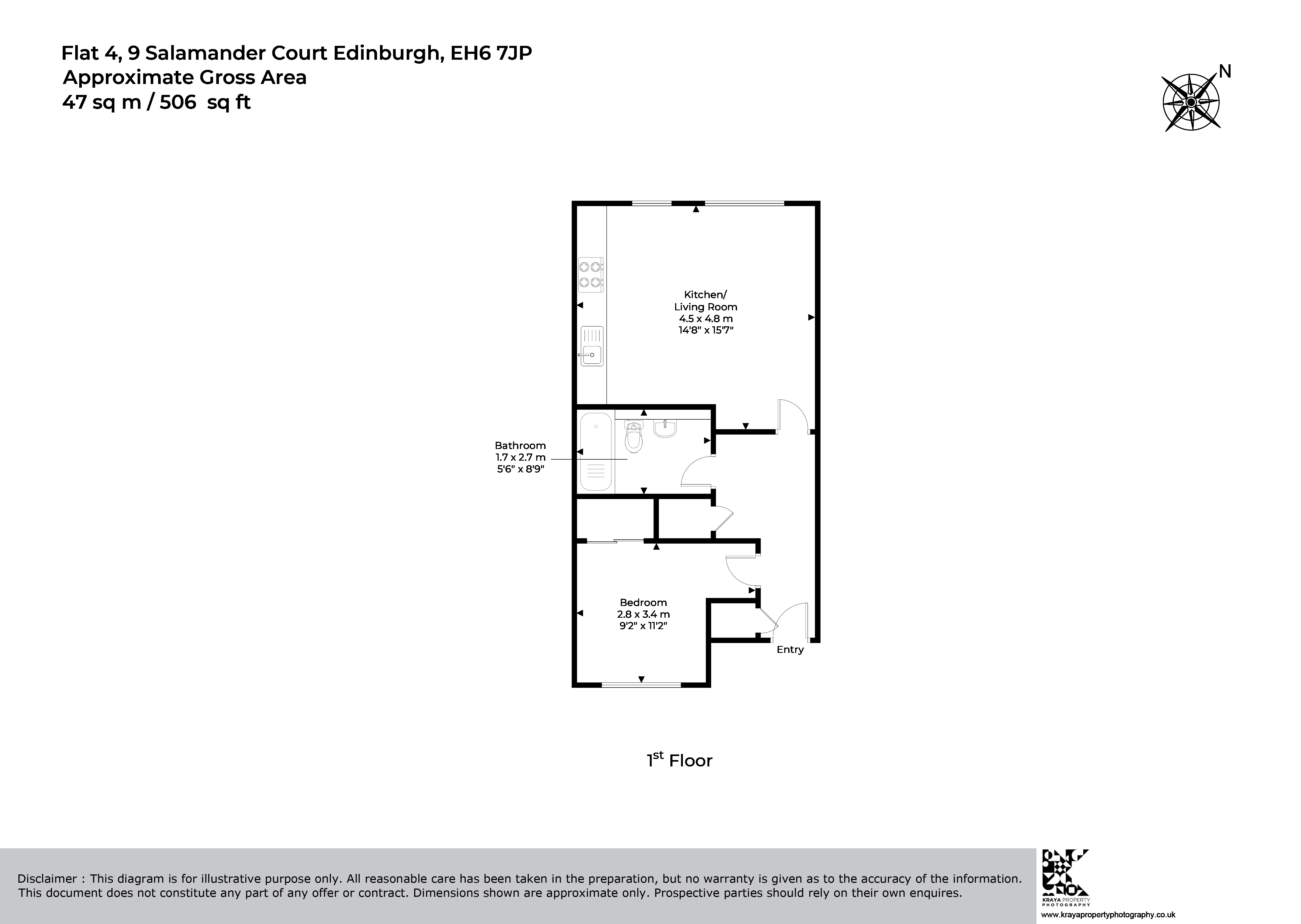 Salamander Court, Edinburgh EH6, 1 bedroom flat for sale 65724602